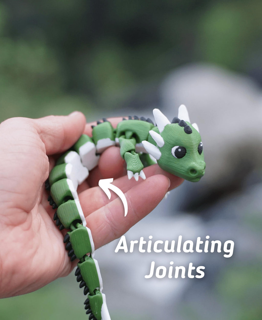 Lazy Lindwurm Dragon – Articulated Fidget Toy | 3D Printed Fantasy Creature