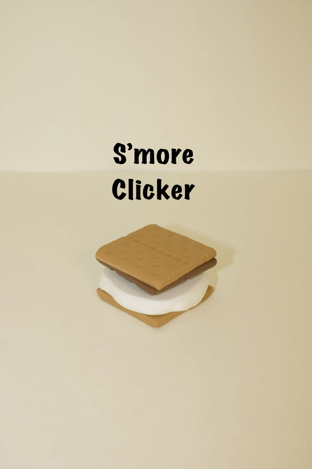 S’more Fidget Clicker – Cute 3D Printed Toy | Marshmallow Campfire Stress Relief