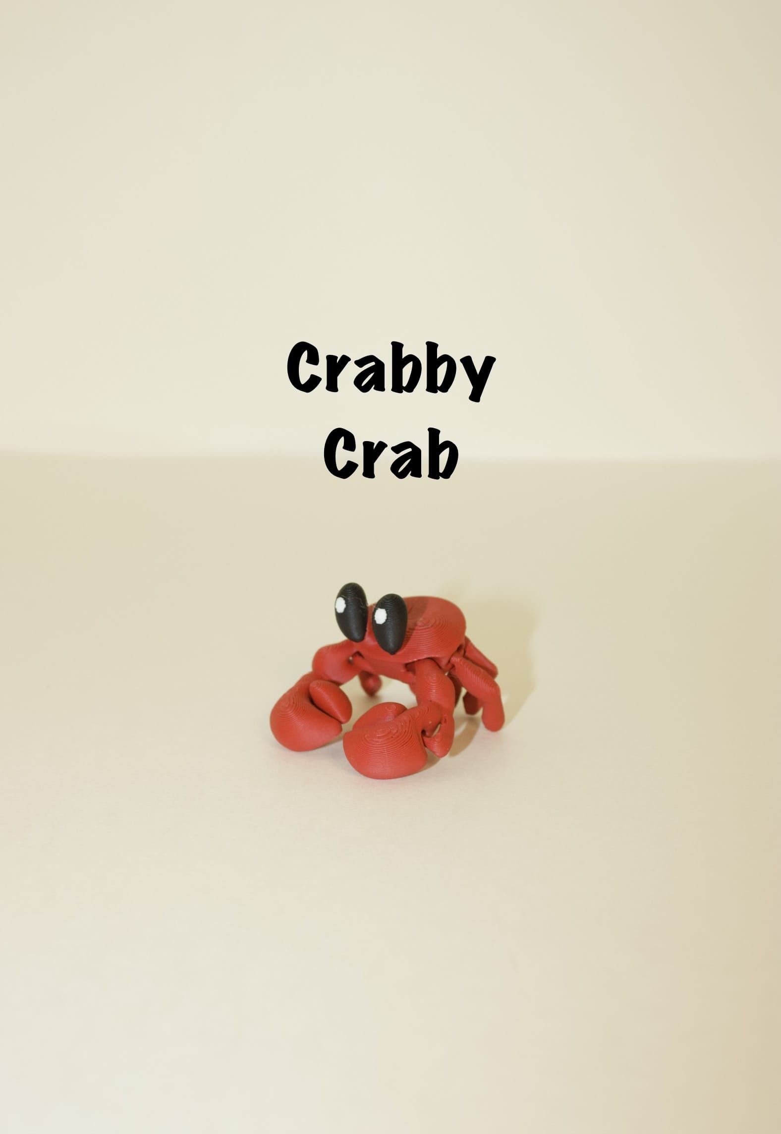 Flexi Articulated Crab – Cute 3D Printed Crabby Toy | Ocean Animal Fidget Gift