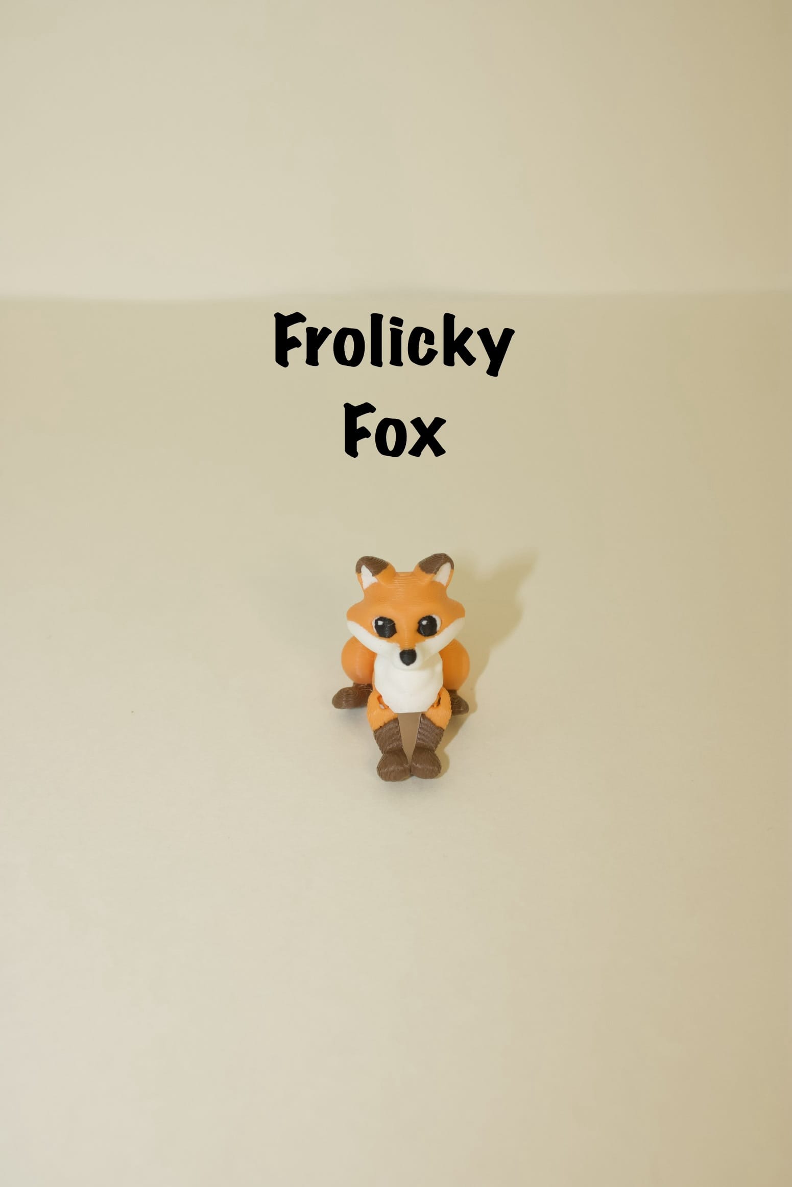 Flexi Articulated Fox – Cute 3D Printed Toy | Frolicky Fox Fidget Animal Gift