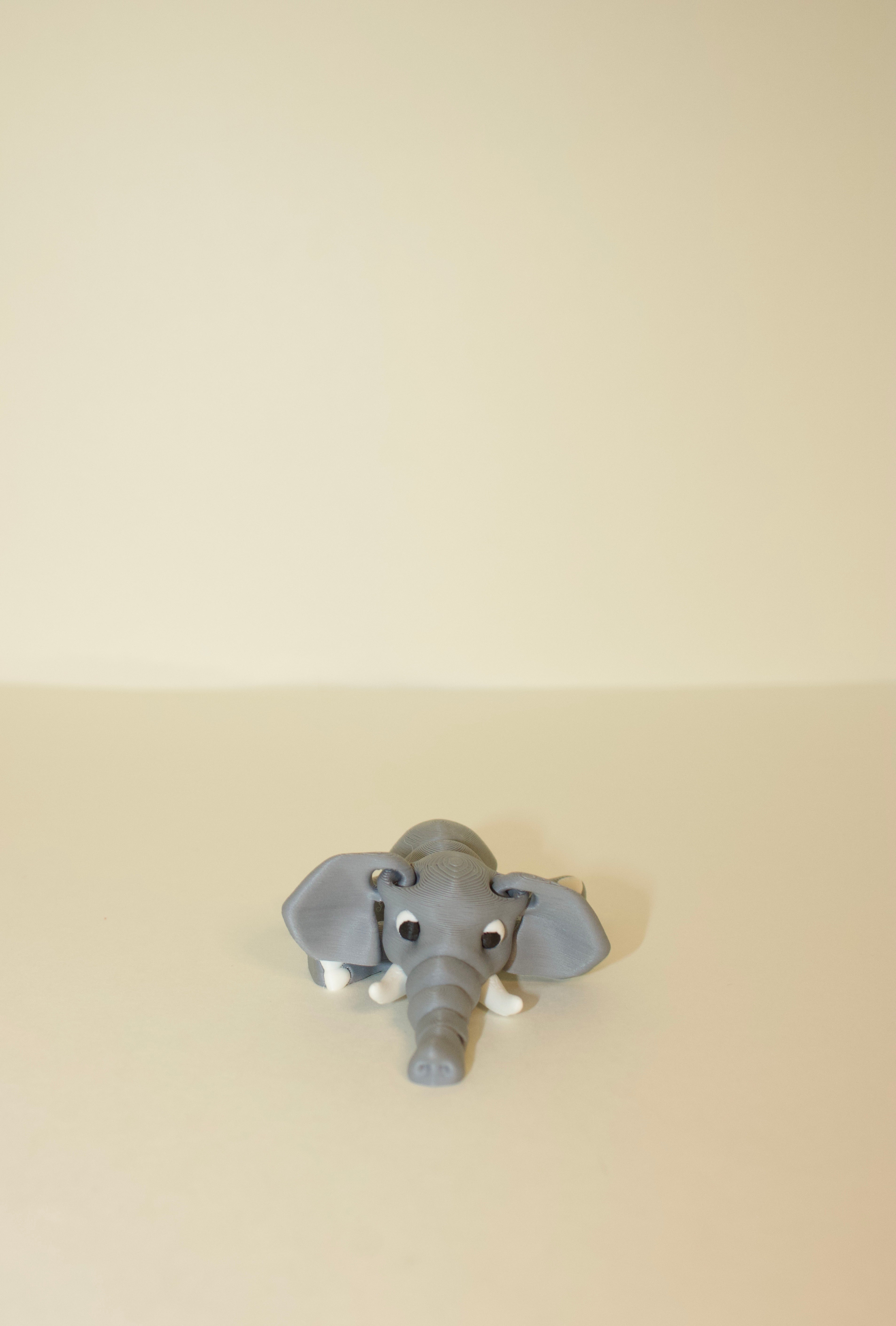 Flexi Articulated Elephant – Cute 3D Printed Elephant Toy | Fidget Gift