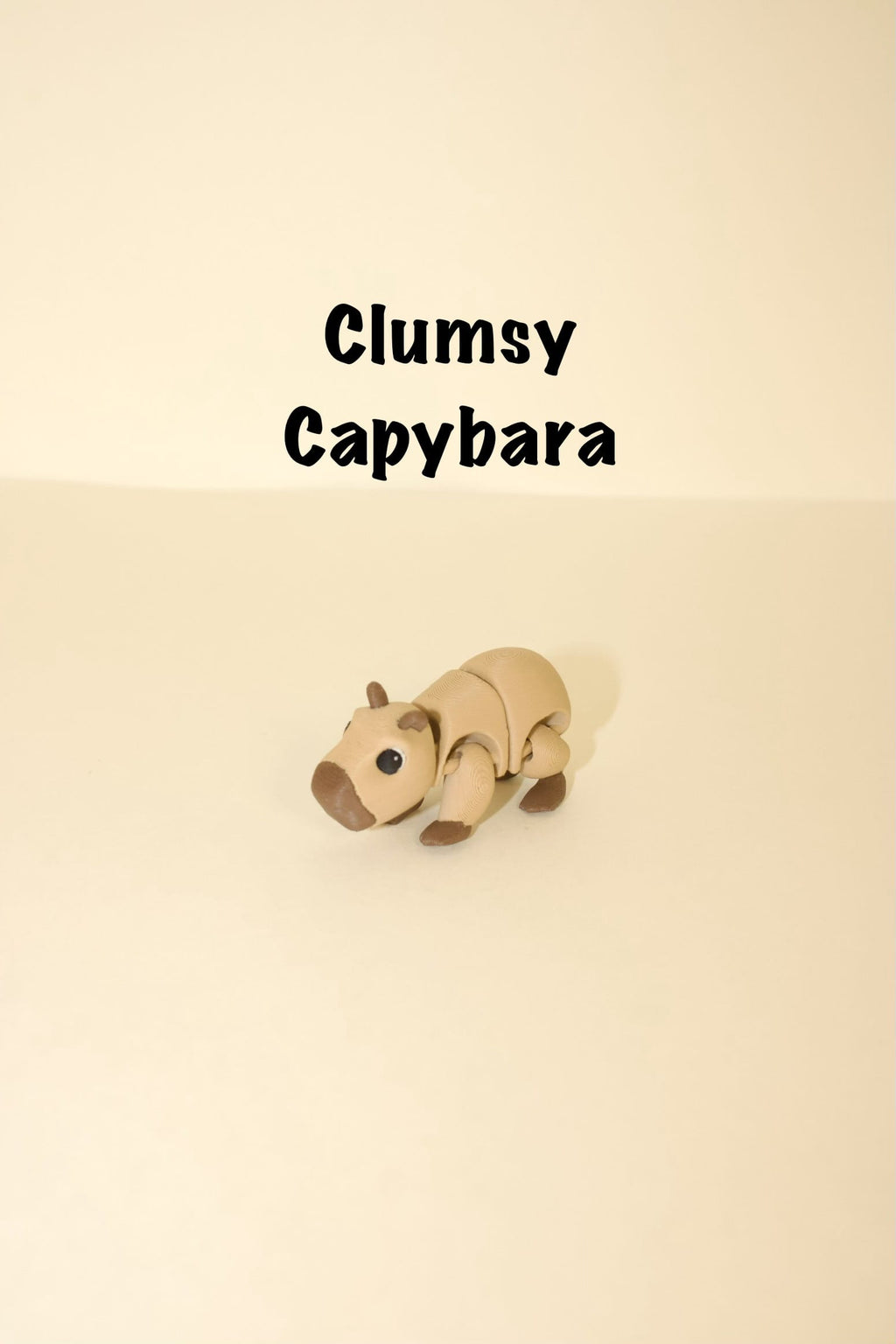 Flexi Articulated Capybara Toy – Cute 3D Printed Fidget Animal Gift | Collectible