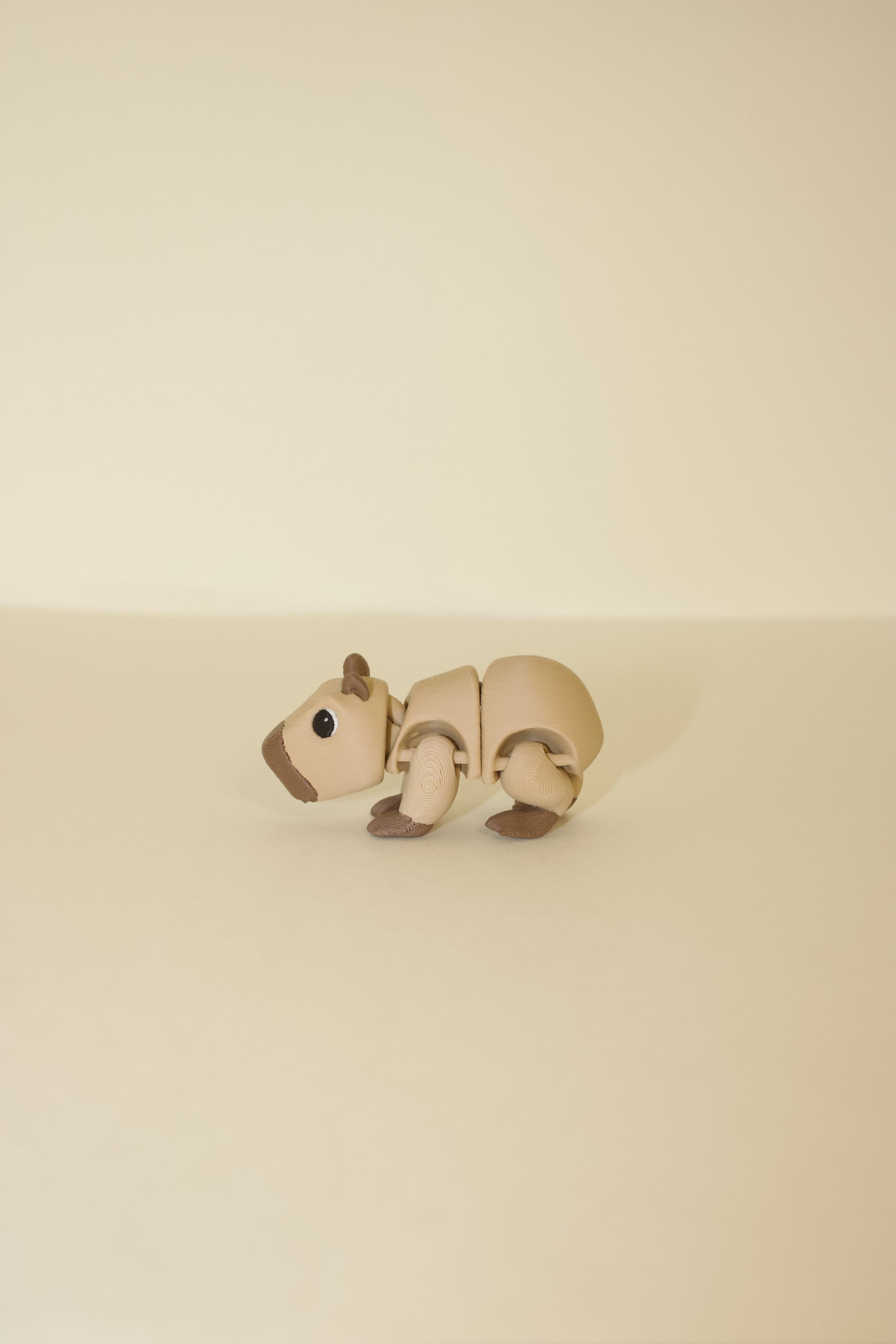 Flexi Articulated Capybara Toy – Cute 3D Printed Fidget Animal Gift | Collectible