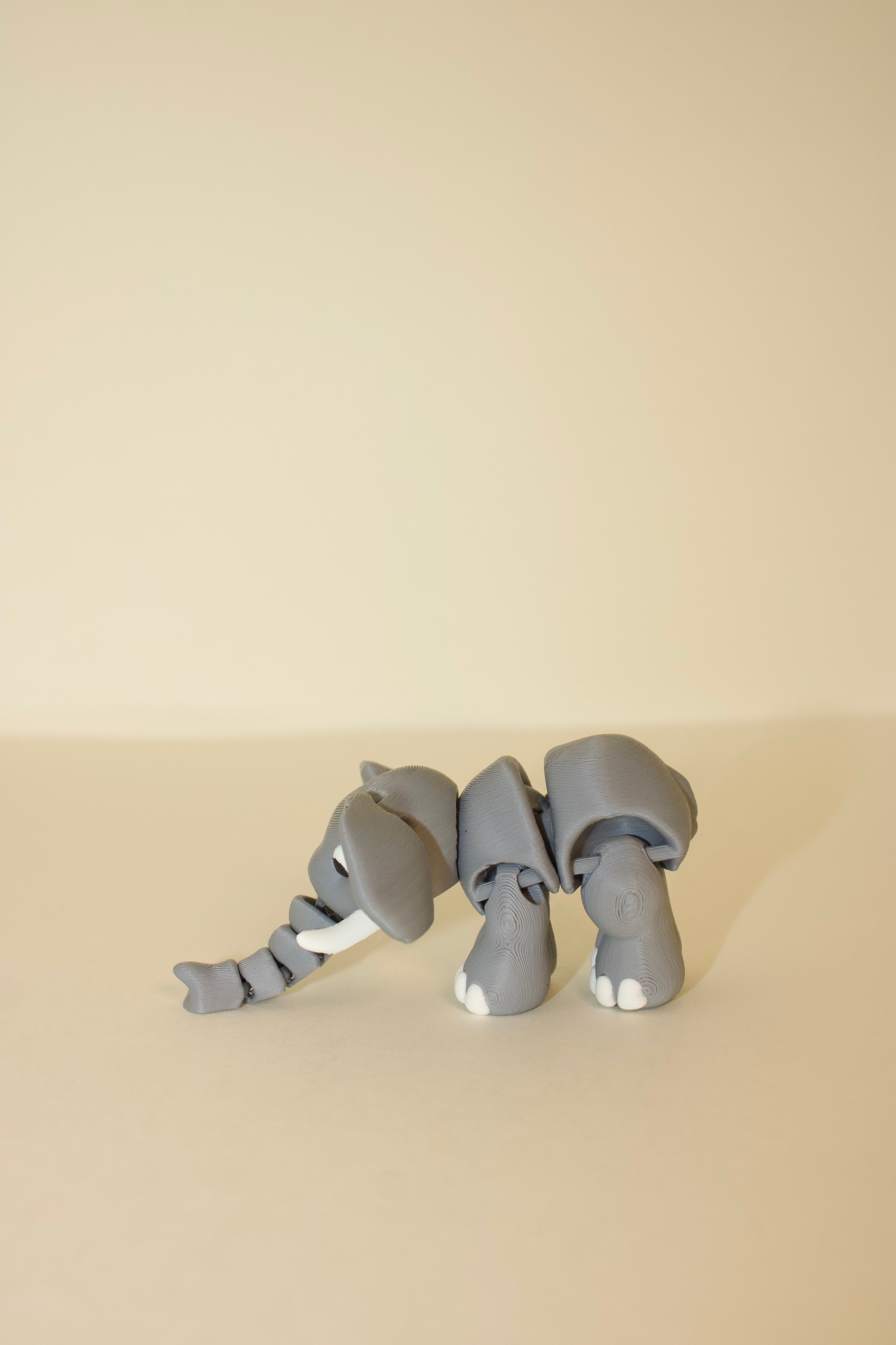 Flexi Articulated Elephant – Cute 3D Printed Elephant Toy | Fidget Gift