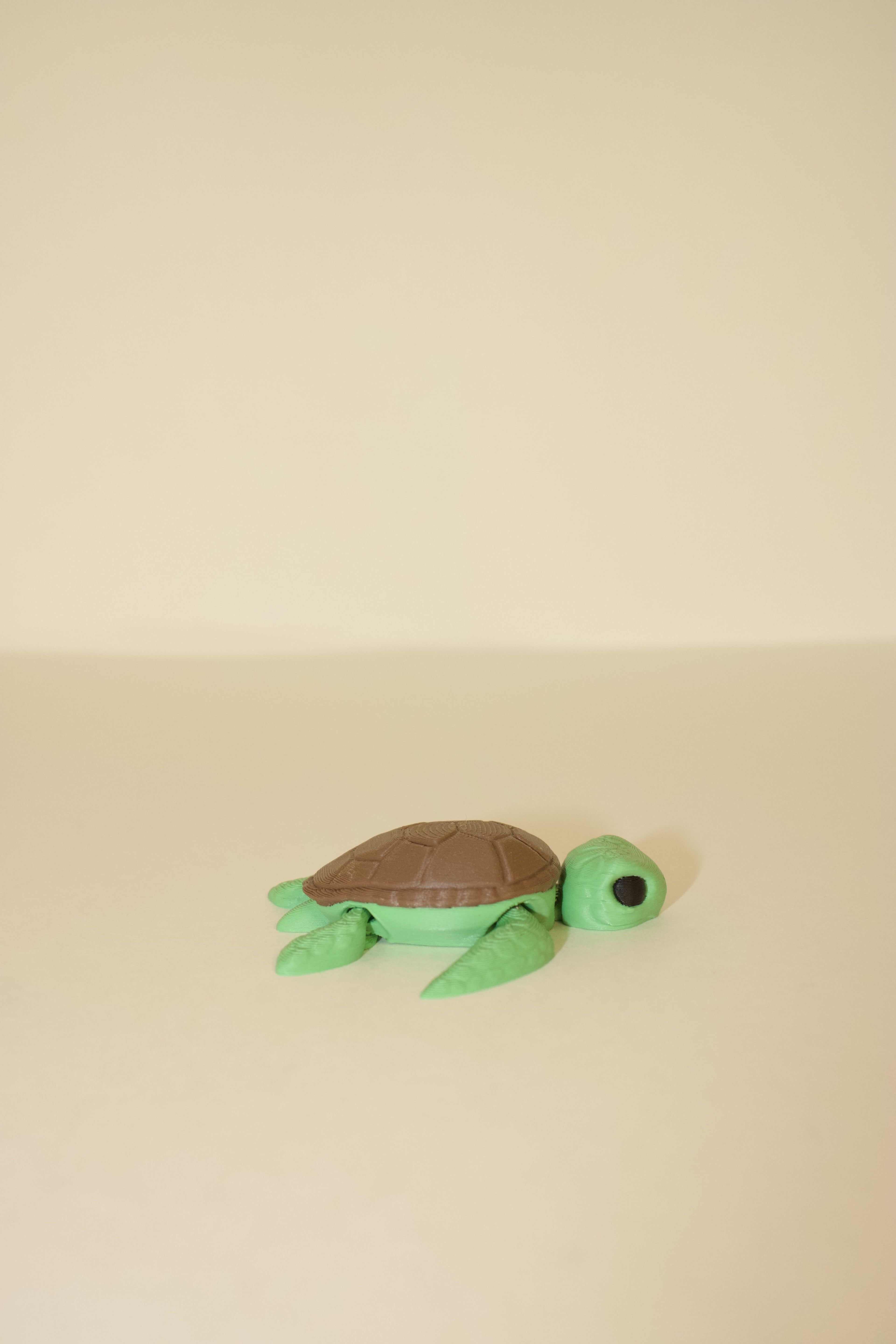 Flexi Articulated Sea Turtle – Cute 3D Printed Turtle Toy | Swimmy Turtle Fidget Animal