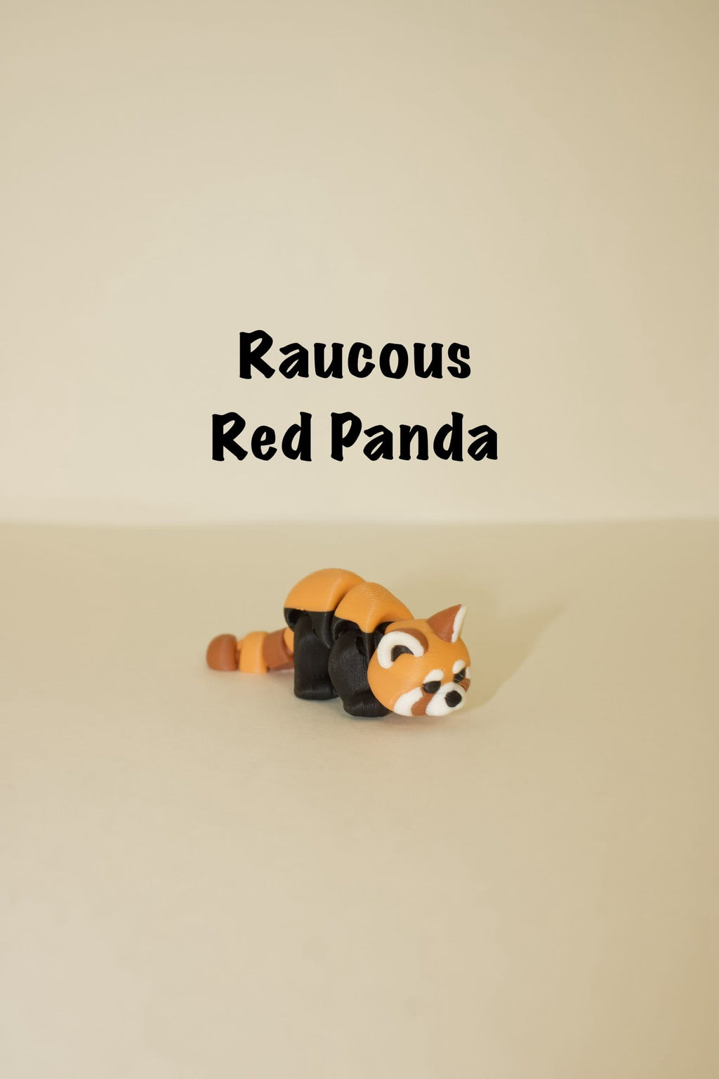 Flexi Articulated Red Panda – Cute 3D Printed Toy | Raucous Red Panda Fidget Gift