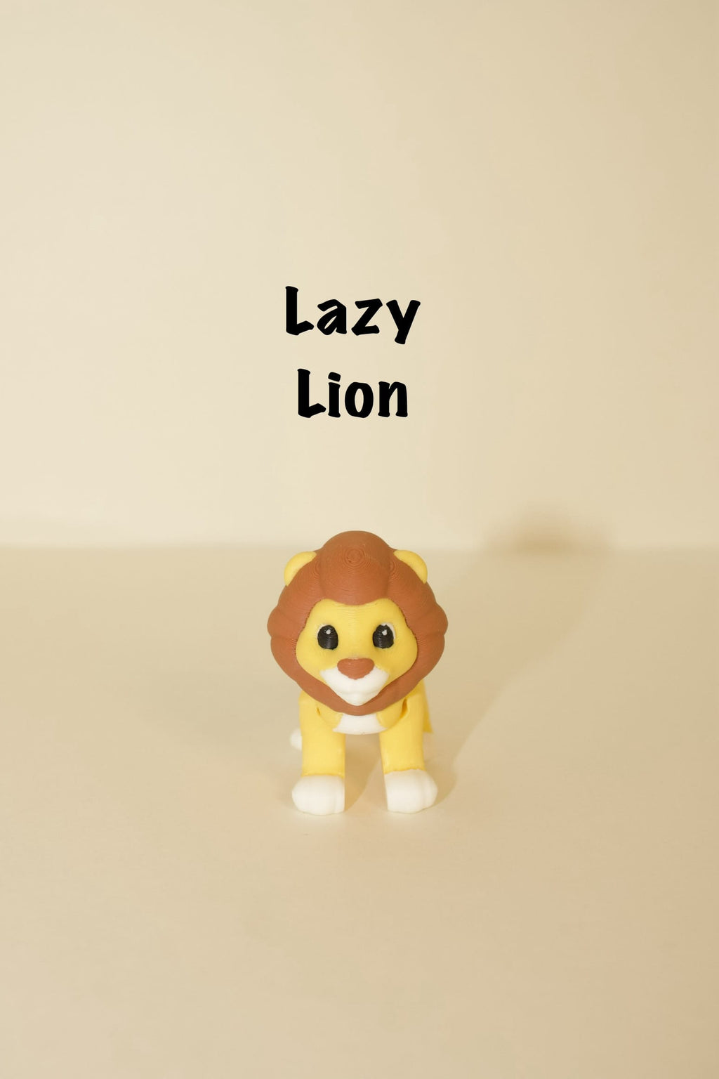 Lazy Lion – Articulated 3D Printed Flexi Fidget Toy
