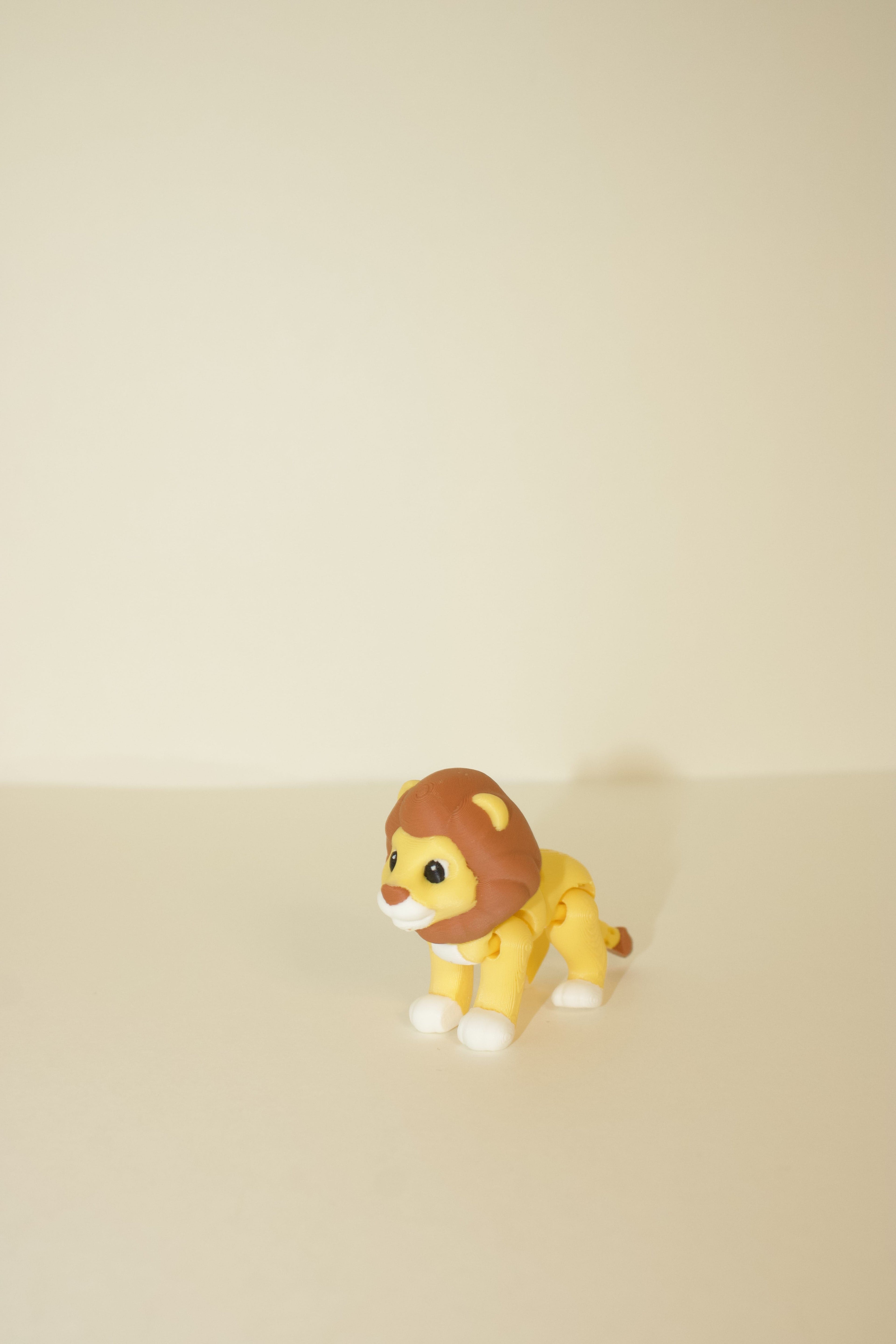 Lazy Lion – Articulated 3D Printed Flexi Fidget Toy