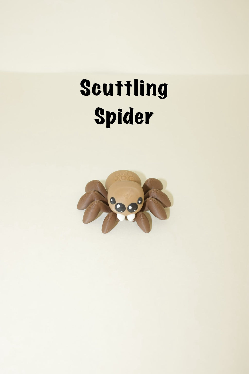 Scuttling Spider – Flexi Articulated Fidget Toy, 3D Printed Spider, Halloween Cute Bug, Desk Toy, Articulated Animal, Creepy Cute Figure