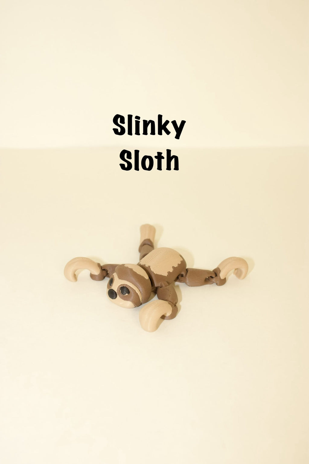 Flexi Articulated Sloth – Cute 3D Printed Toy | Fidget Animal for Hanging or Display