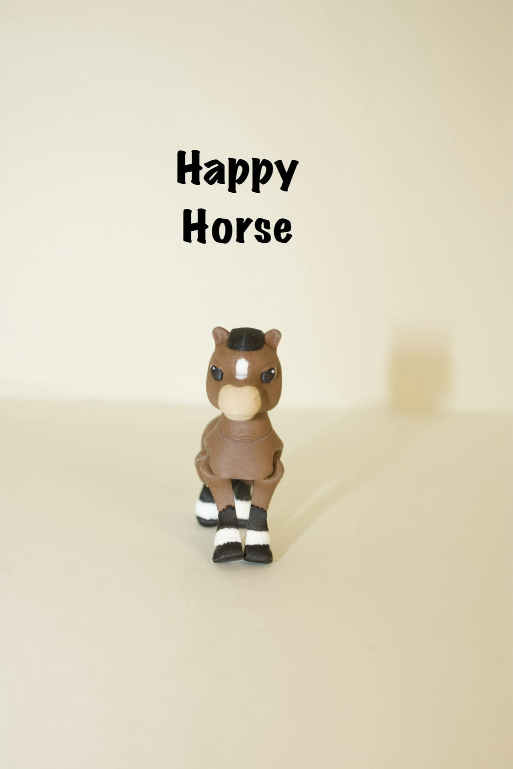 Flexi Articulated Pony – Cute 3D Printed Horse Toy | Happy Horse Fidget Animal Gift