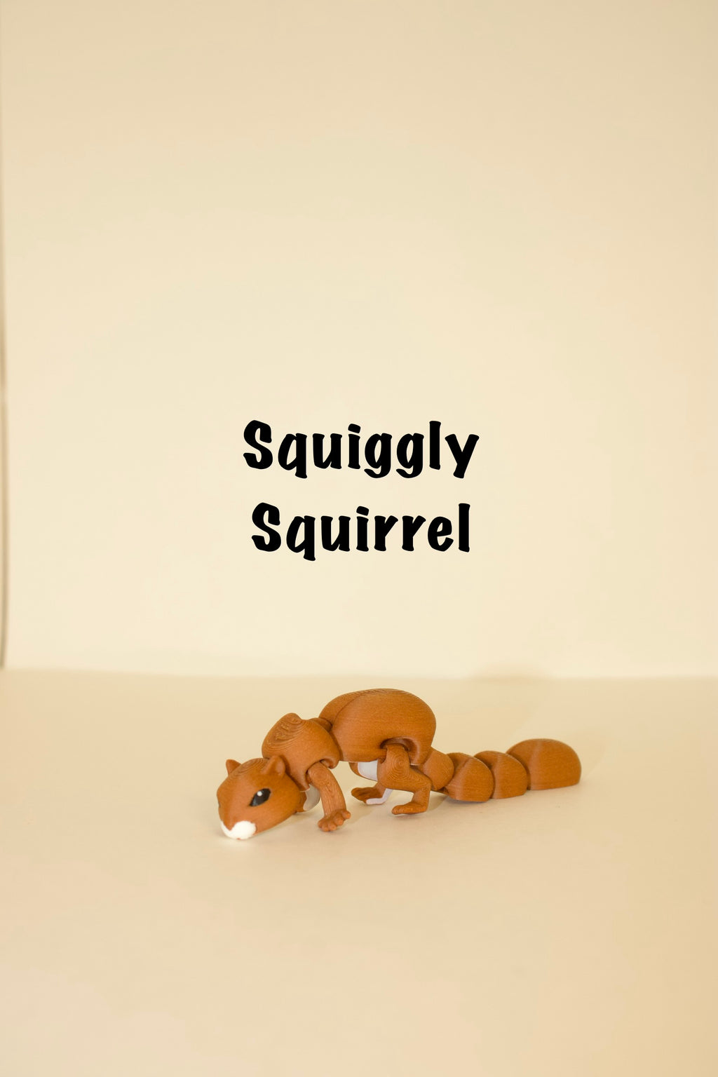 Articulated Squirrel Fidget Toy – Flexi 3D Printed Cute Woodland Animal