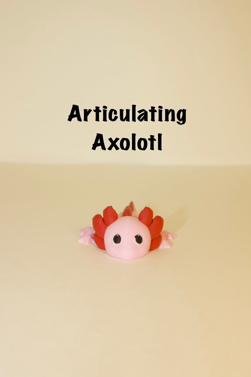 Flexi Articulated Axolotl – Cute 3D Printed Axolotl Toy | Poseable Fidget Creature