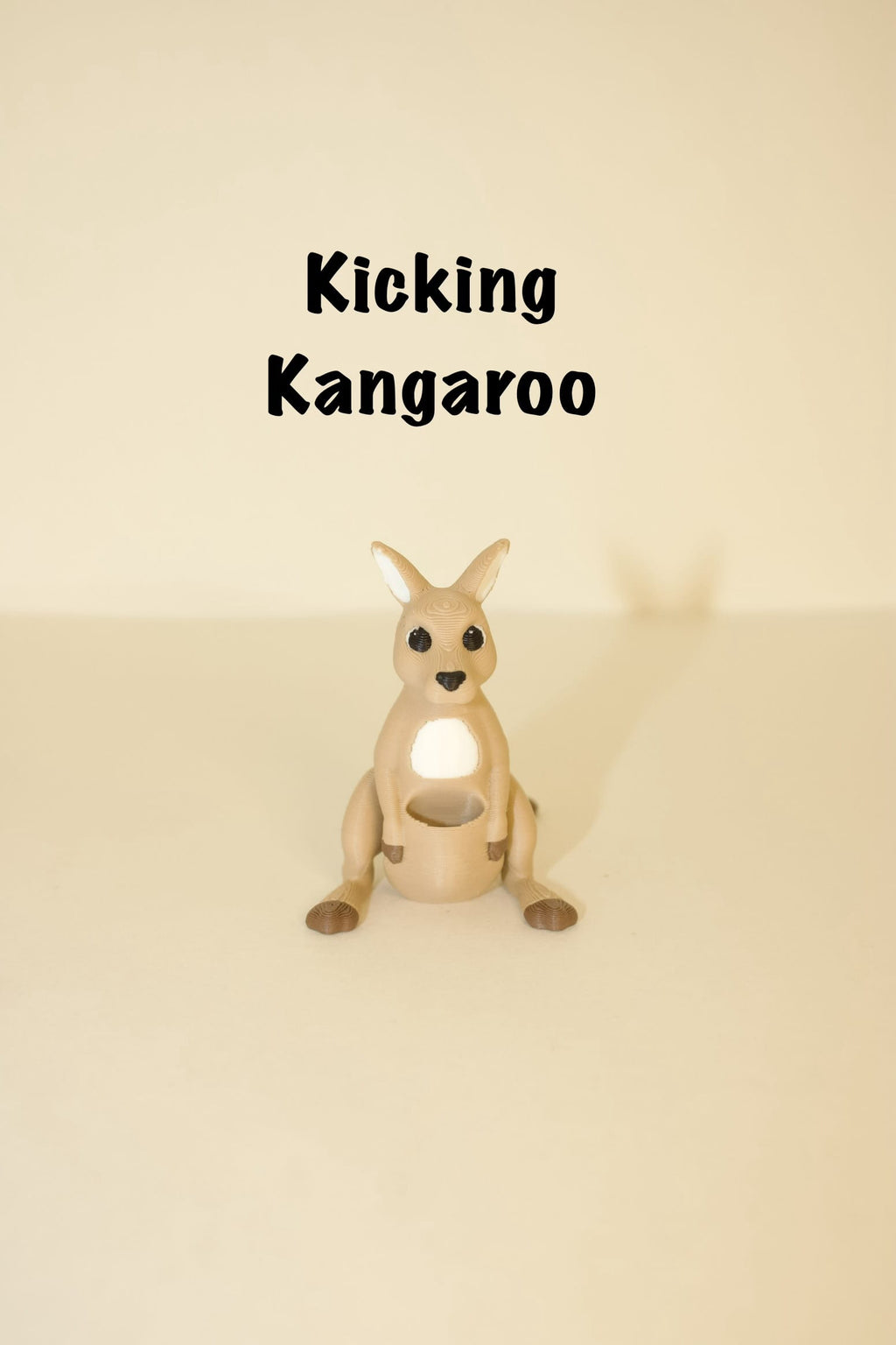 Flexi Articulated Kangaroo – Cute 3D Printed Toy | Kicking Kangaroo Fidget Animal
