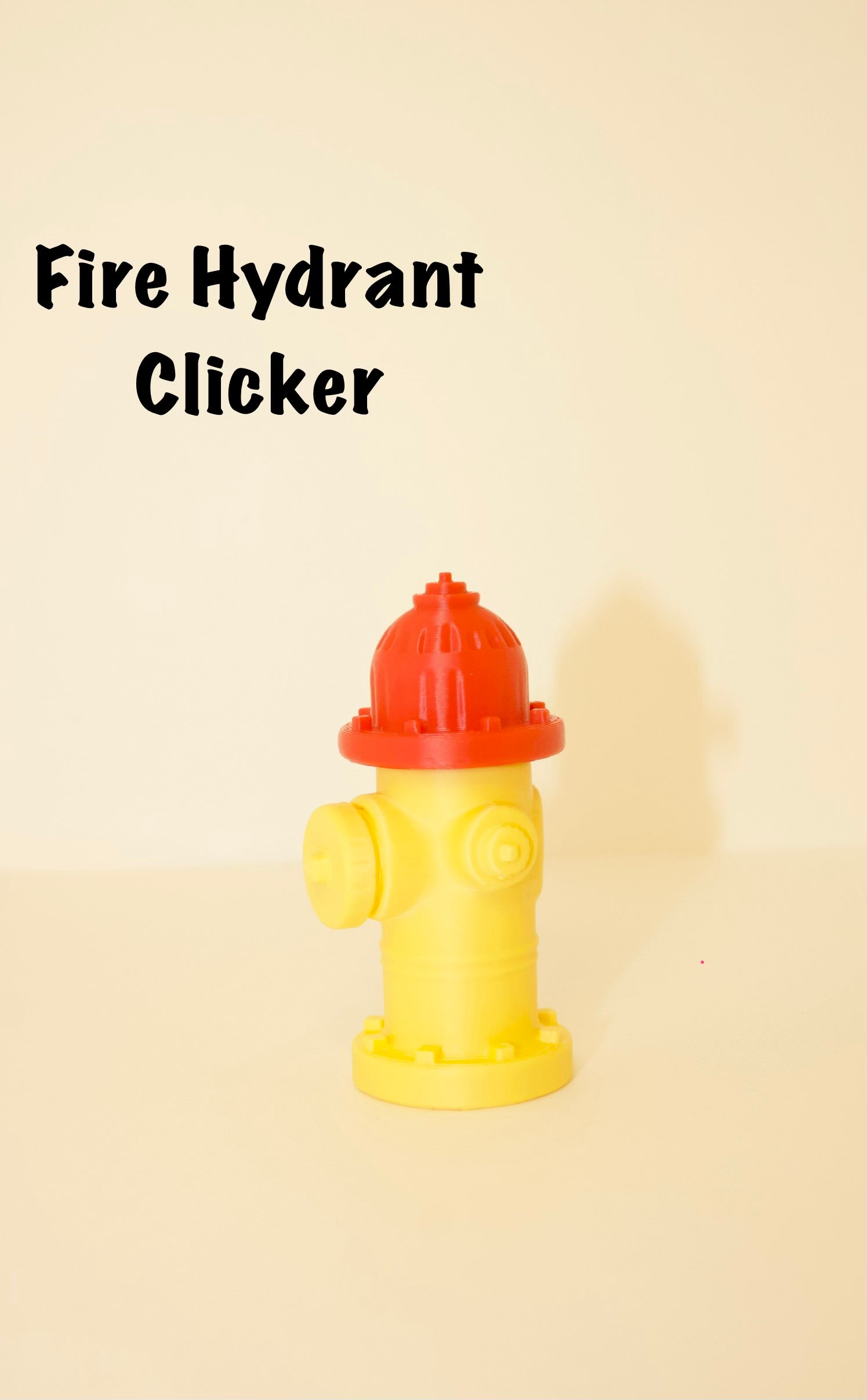 3D Printed Fire Hydrant Clicker – Cute Fidget Toy for Stress Relief