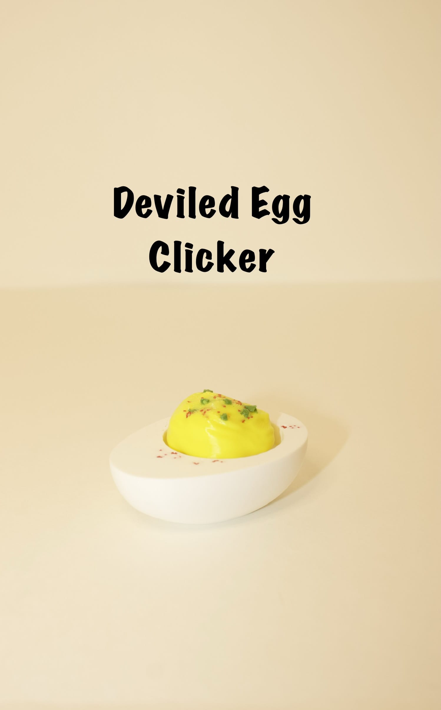 Deviled Egg Fidget Clicker – Realistic 3D Printed Toy for Food Lovers
