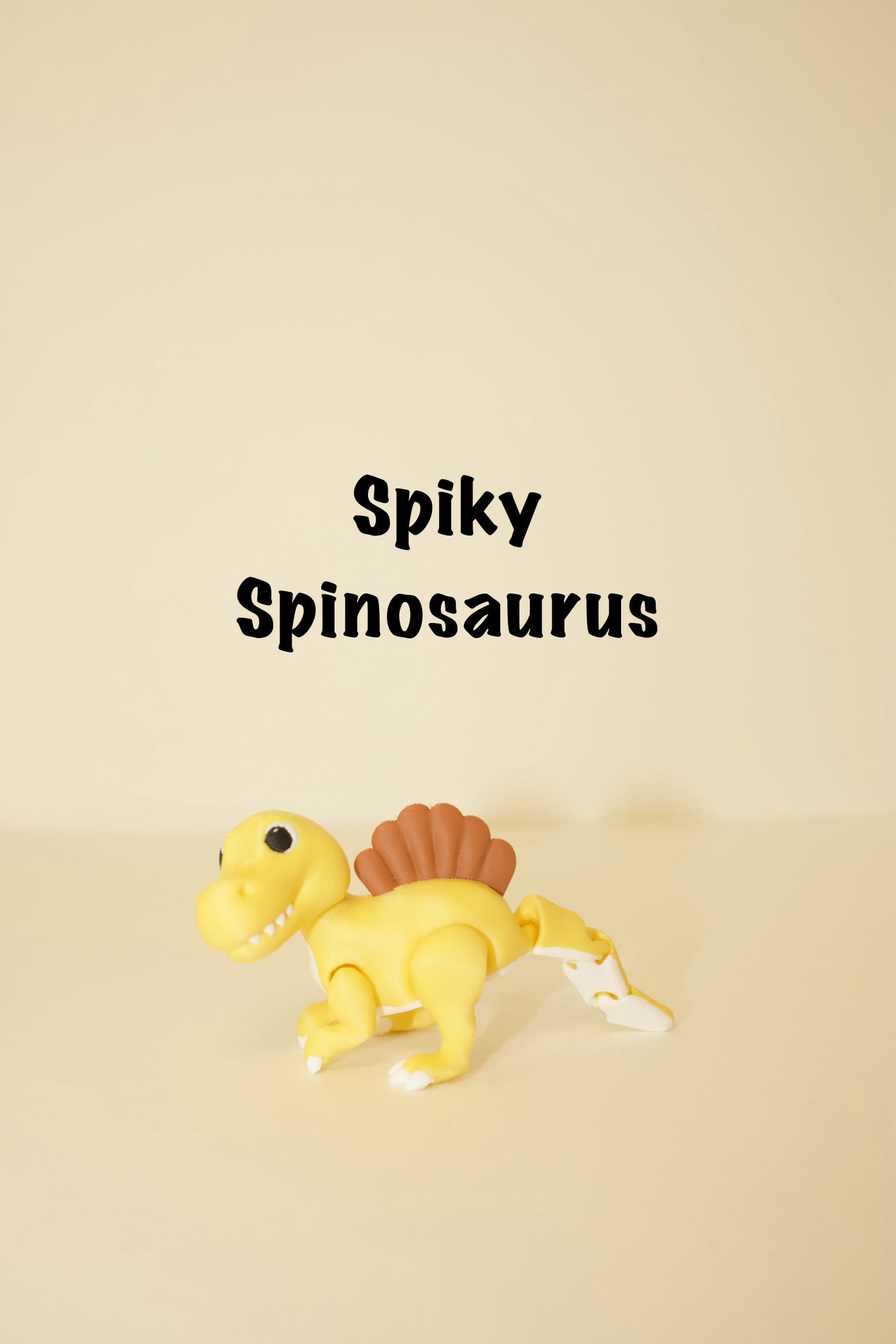 Spikey Spinosaurus – Cute 3D Printed Fidget Dino | Articulated Toy Dinosaur