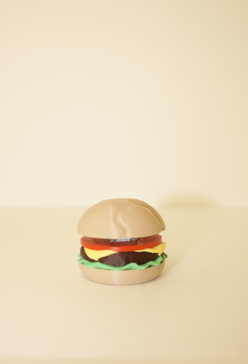 Burger Fidget Clicker – Cute 3D Printed Toy | Cheeseburger Stress Relief Desk Buddy