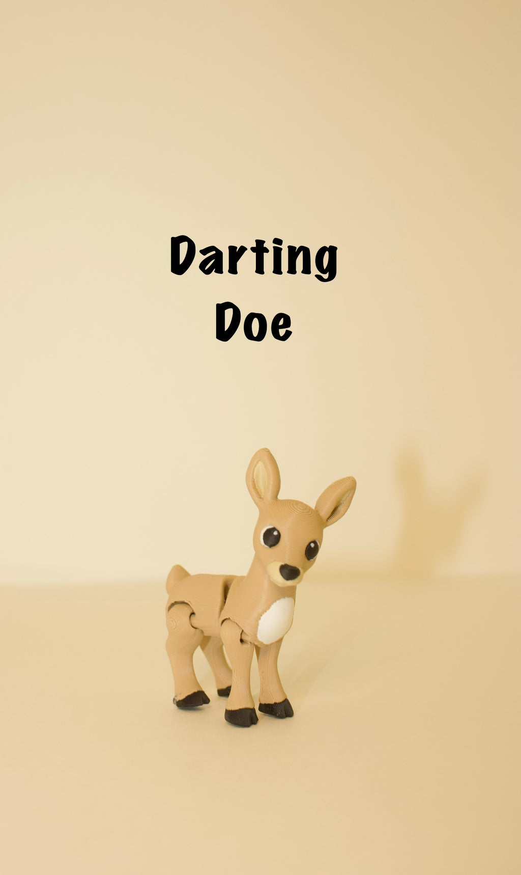 Darting Doe – Articulated Flexi Deer Toy – 3D Printed Christmas Fidget