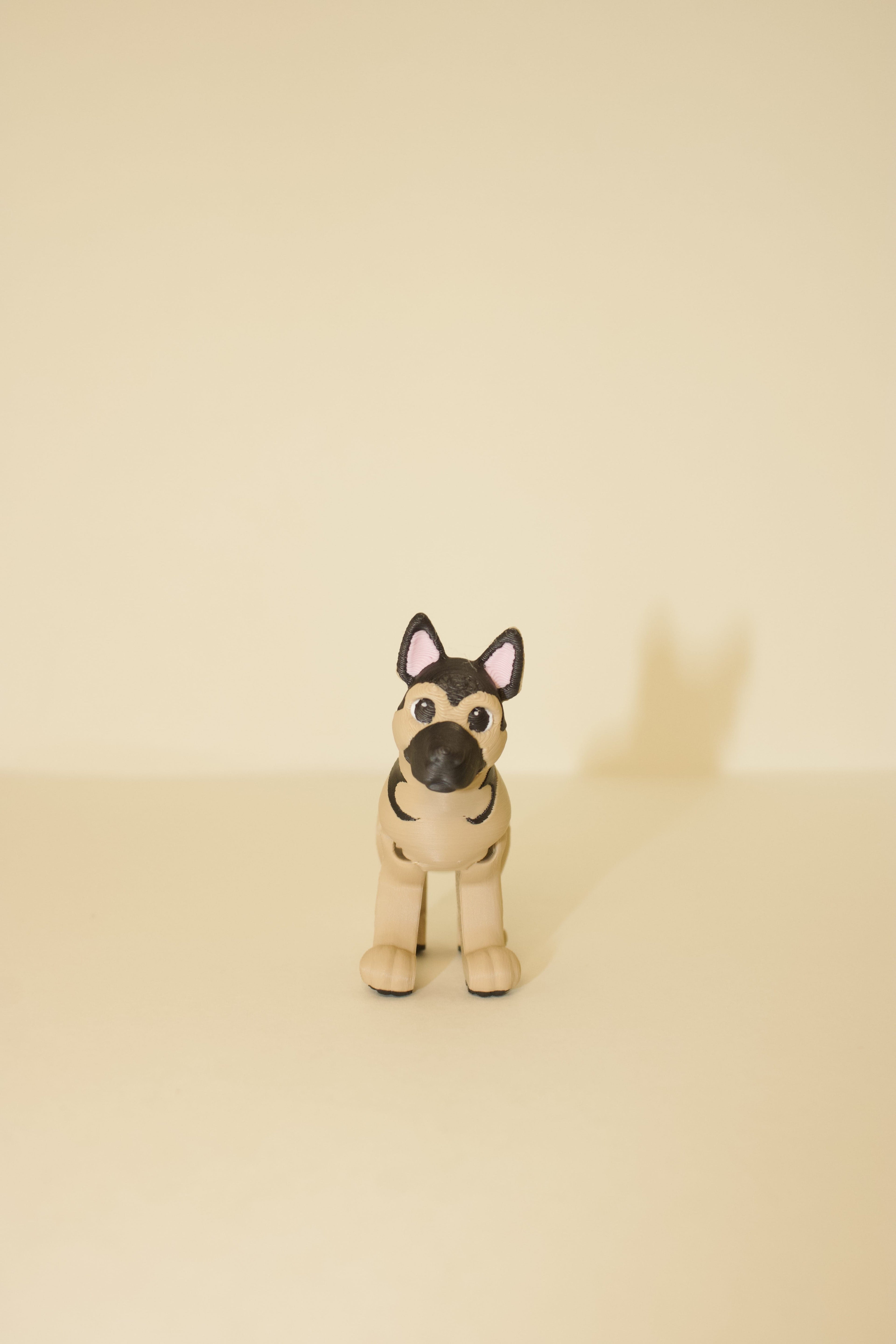 3D Printed Flexi German Shepherd Toy – Articulated Fidget Dog Figurine