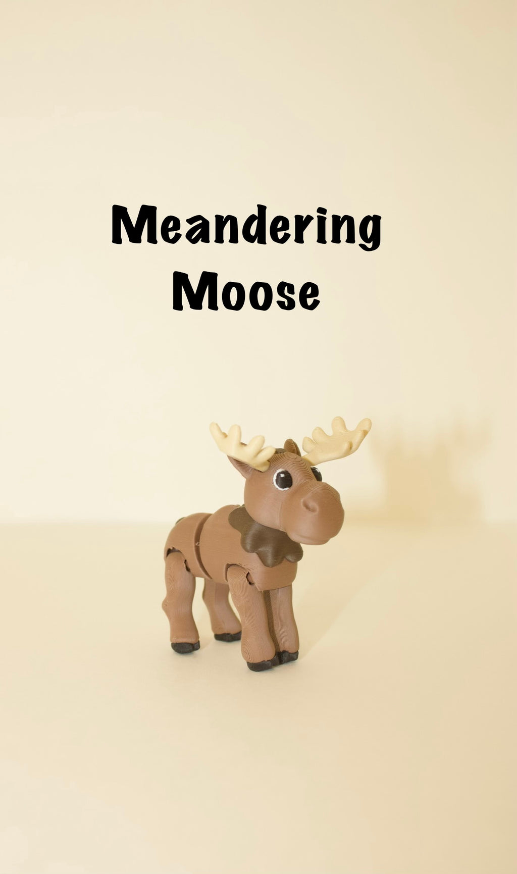 Meandering Moose – Articulated Fidget Toy | Flexi 3D Printed Moose Figurine | Cute Animal Gift