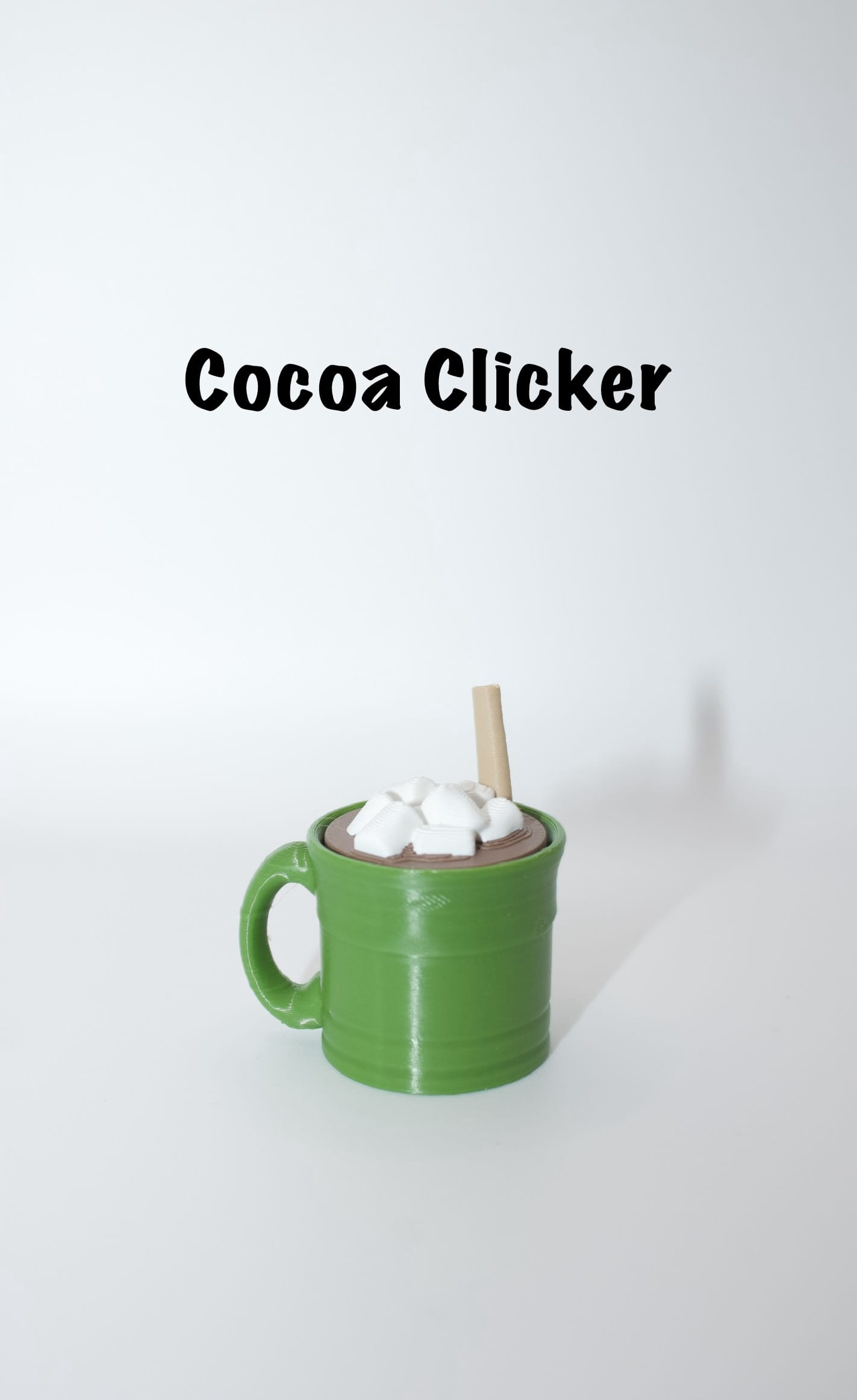 Cocoa Clicker – 3D Printed Holiday Fidget Toy with Marshmallows & Cinnamon Sticks