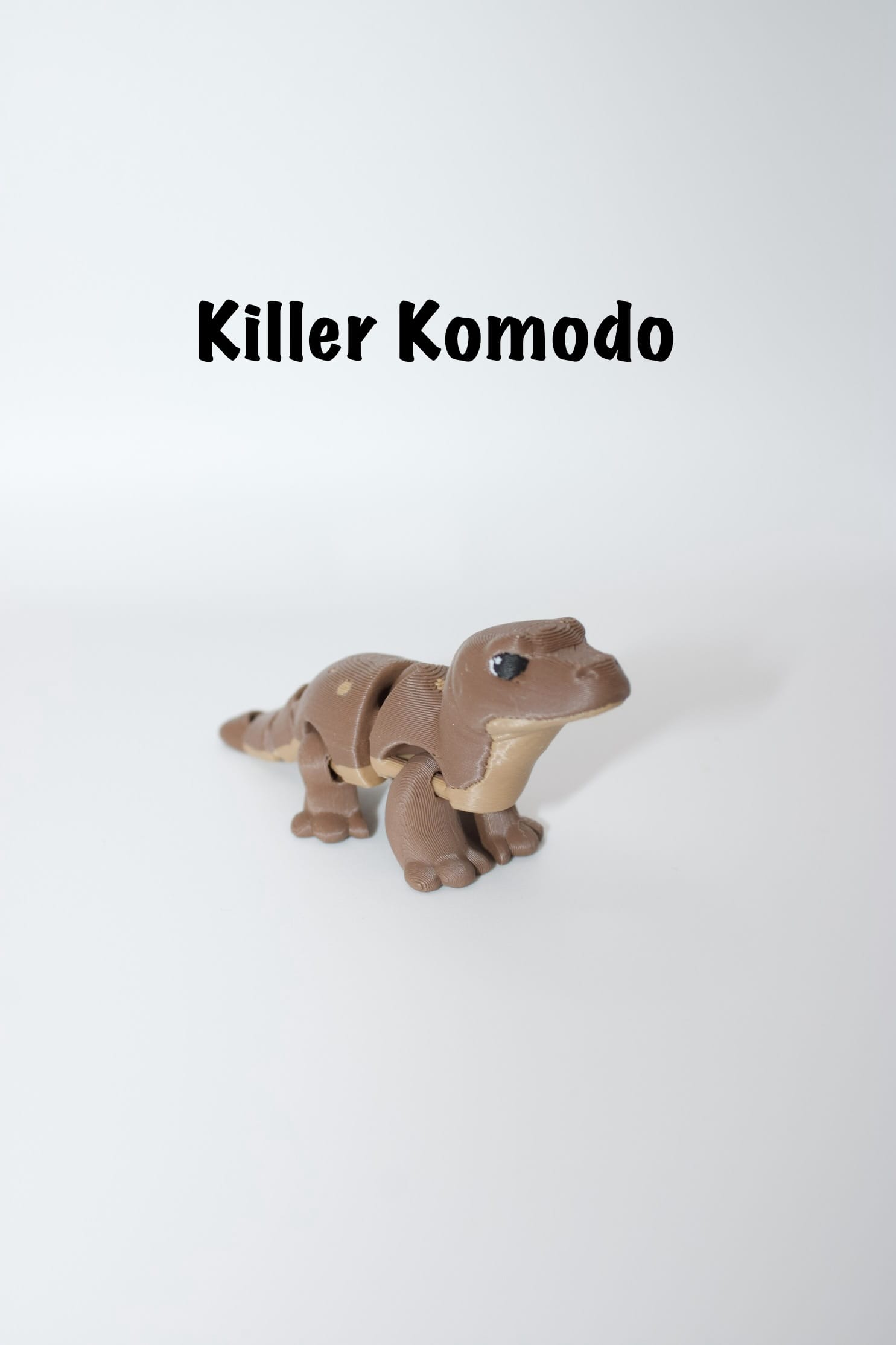 Flexi Articulated Komodo – Cute 3D Printed Lizard Toy | Killer Komodo Fidget Animal