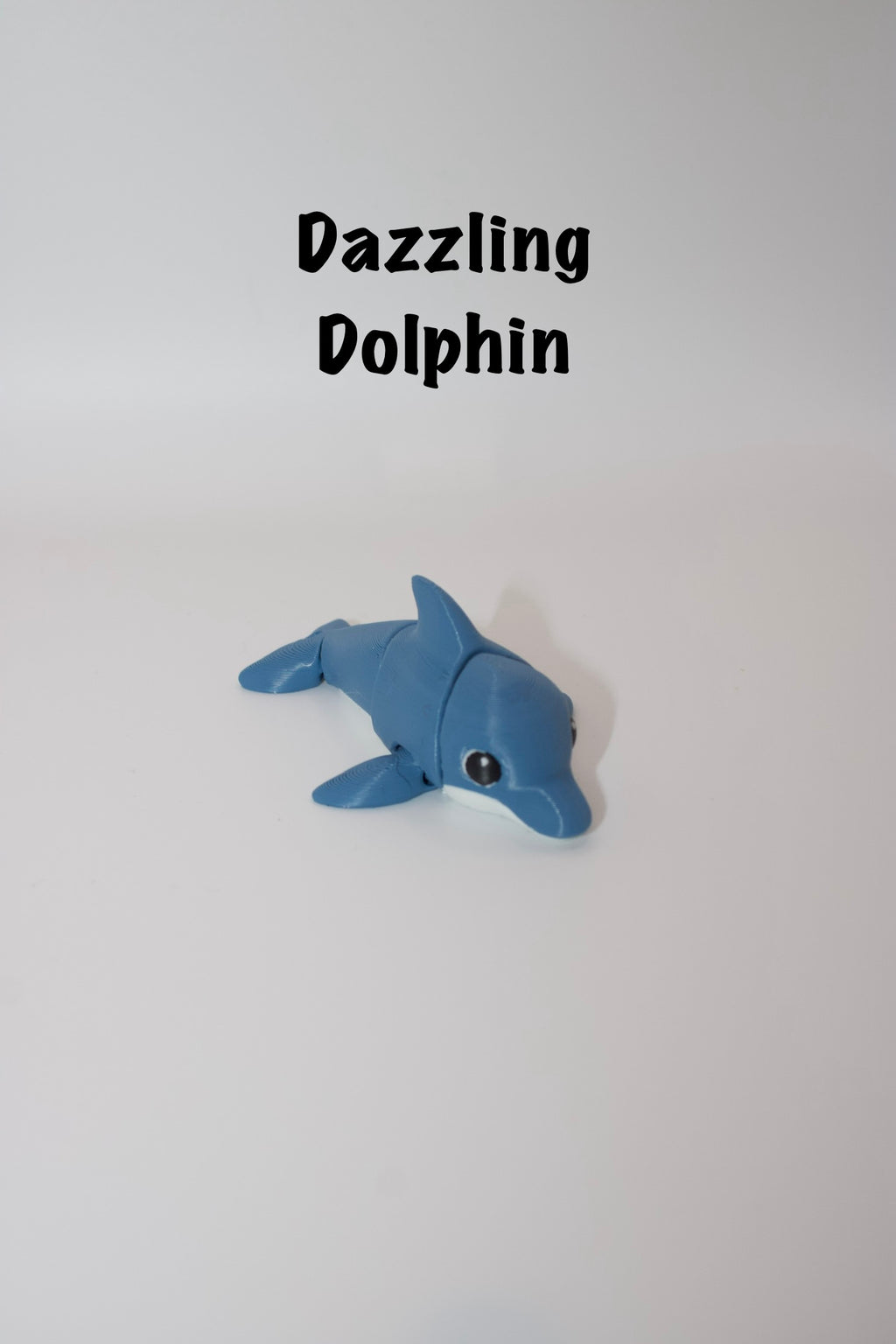 Articulated Dolphin Toy – 3D Printed Blue Diving Dolphin with Moving Joints – Ocean Animal Gift for Kids & Collectors