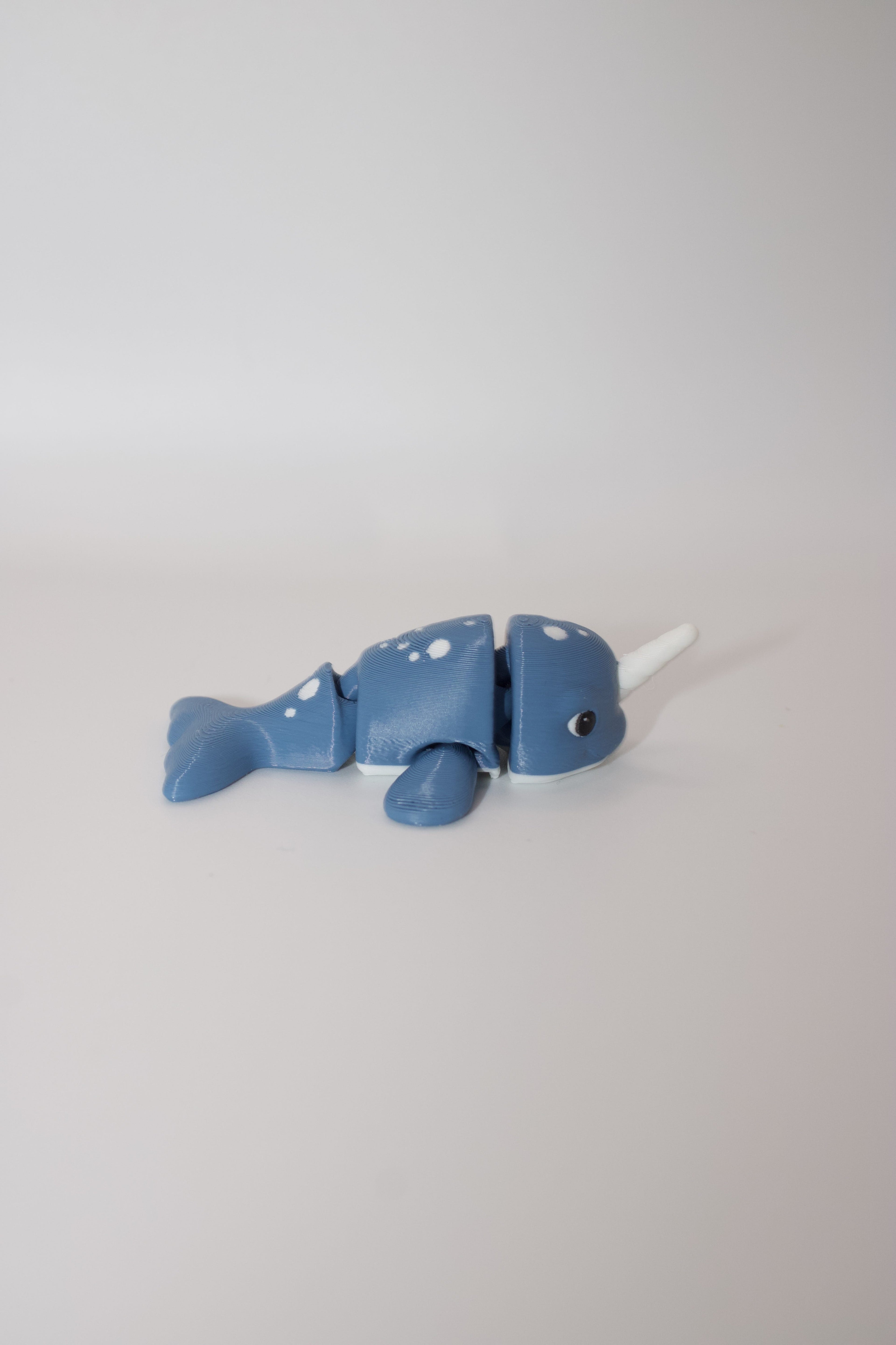 Flexi Articulated Narwal – Cute 3D Printed Toy | Noddin’ Narwal Ocean Fidget