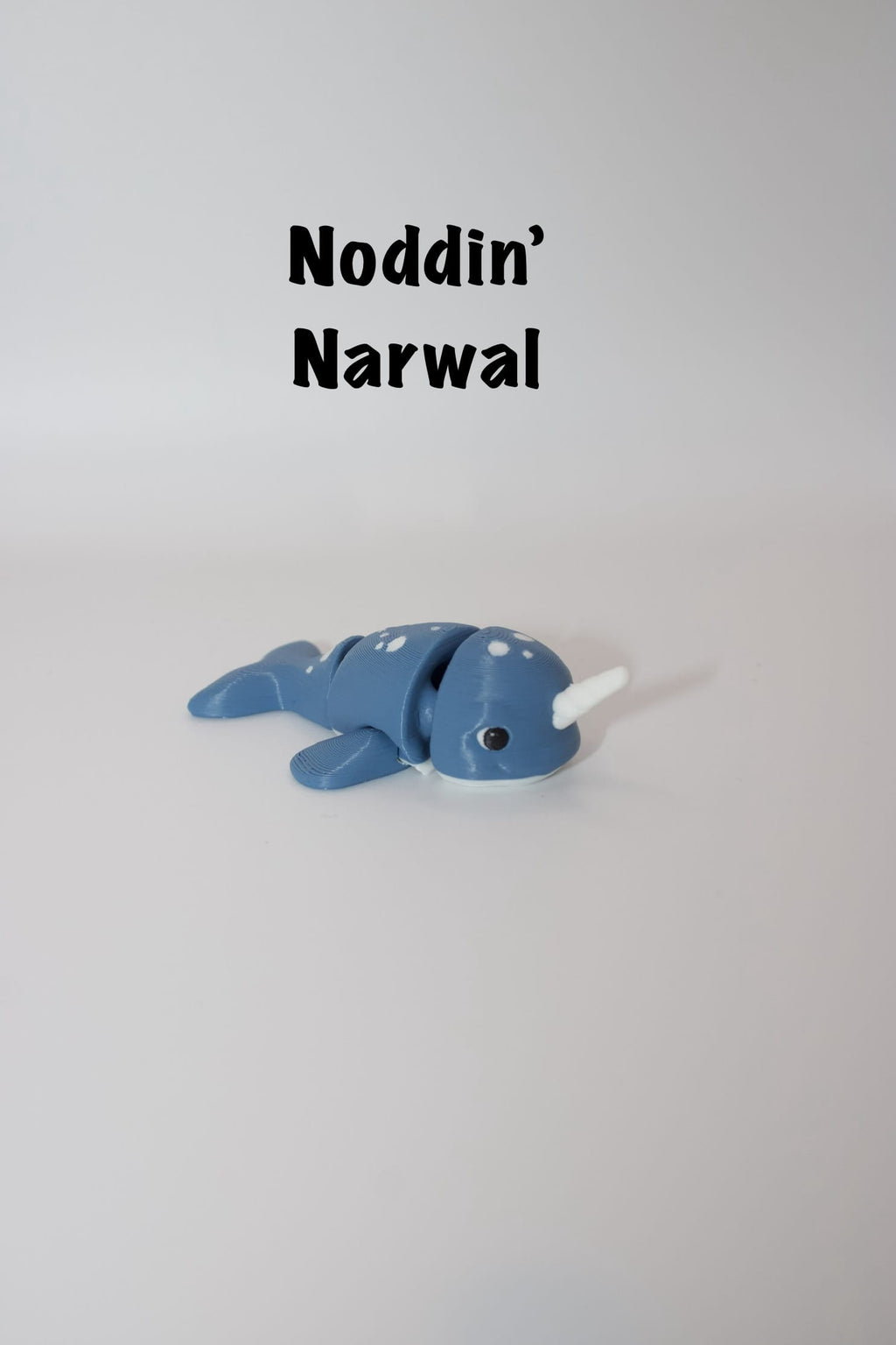 Flexi Articulated Narwal – Cute 3D Printed Toy | Noddin’ Narwal Ocean Fidget