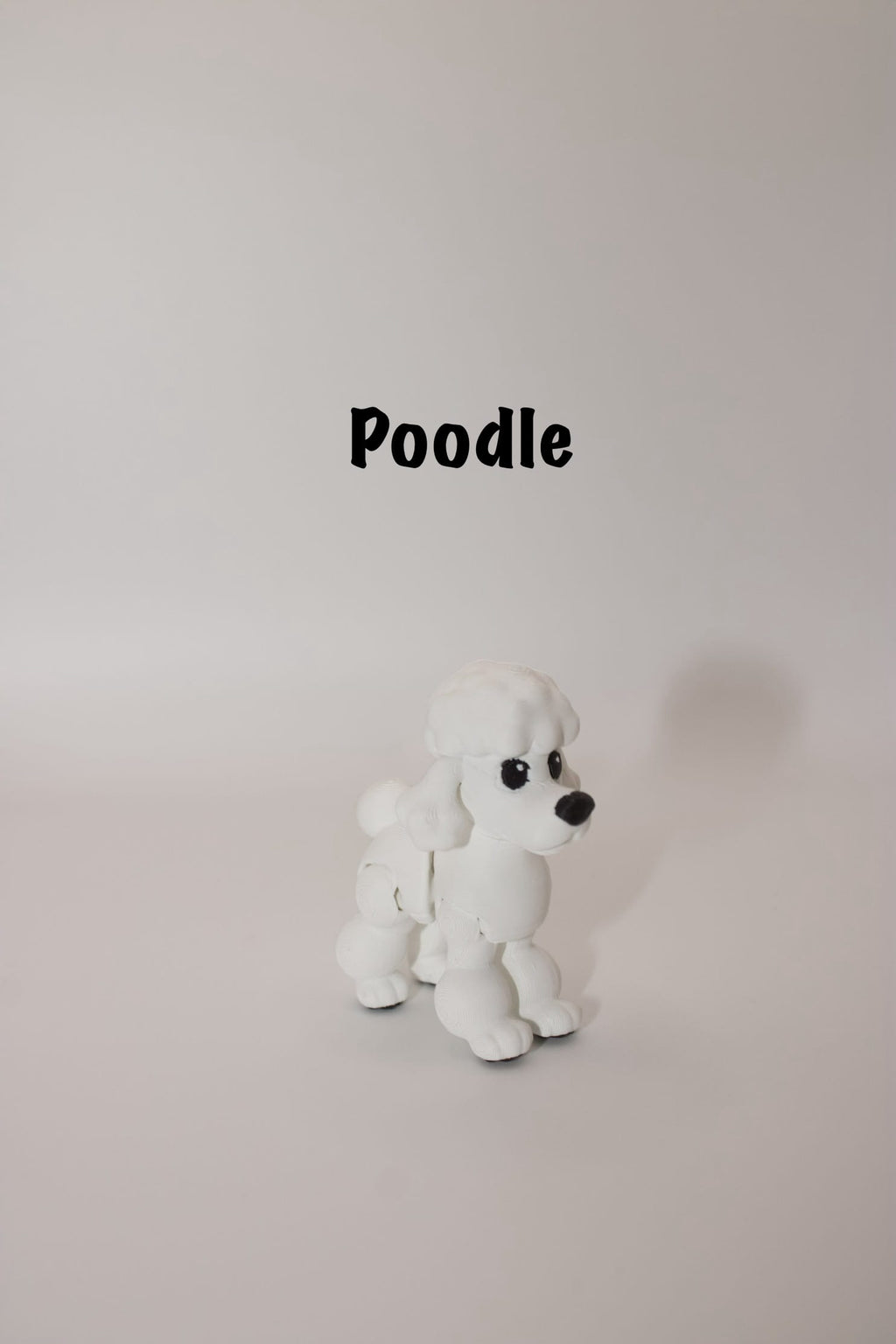 Articulated Poodle Toy – Cute 3D Printed Fidget Dog with Wiggle Ears & Toe Beans!