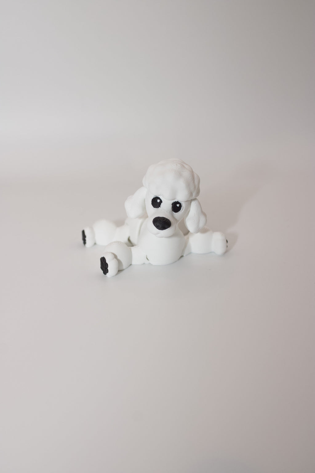 Articulated Poodle Toy – Cute 3D Printed Fidget Dog with Wiggle Ears & Toe Beans!