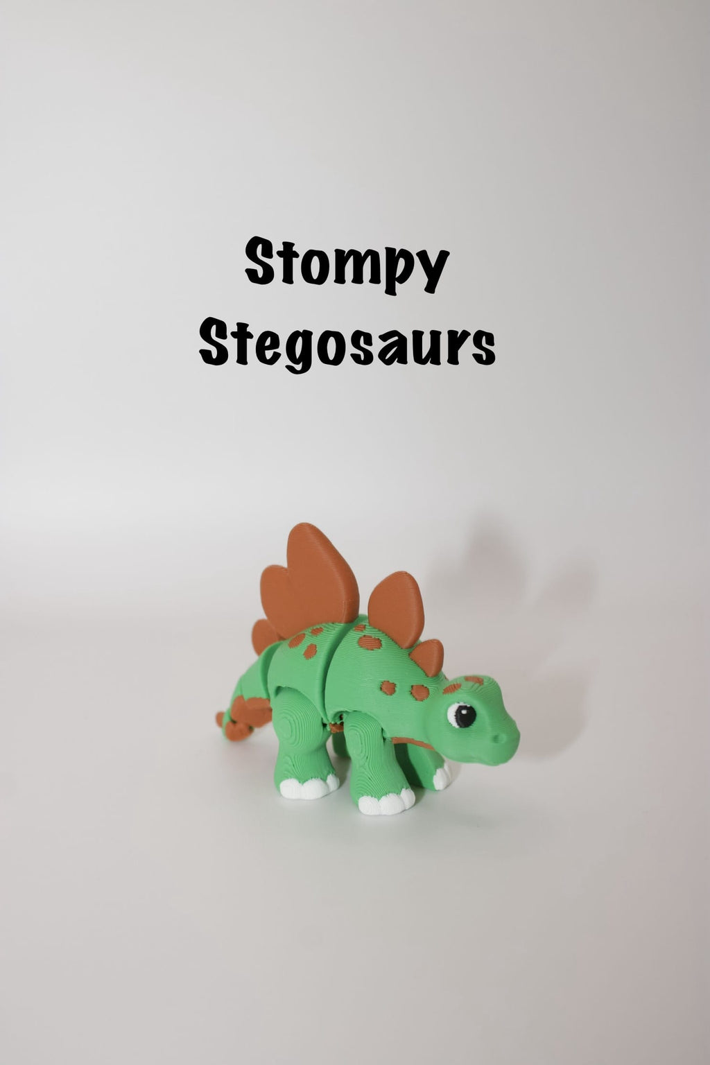 Stompy Stegosaurus – Articulated Dinosaur Fidget Toy | Cute 3D Printed Dino