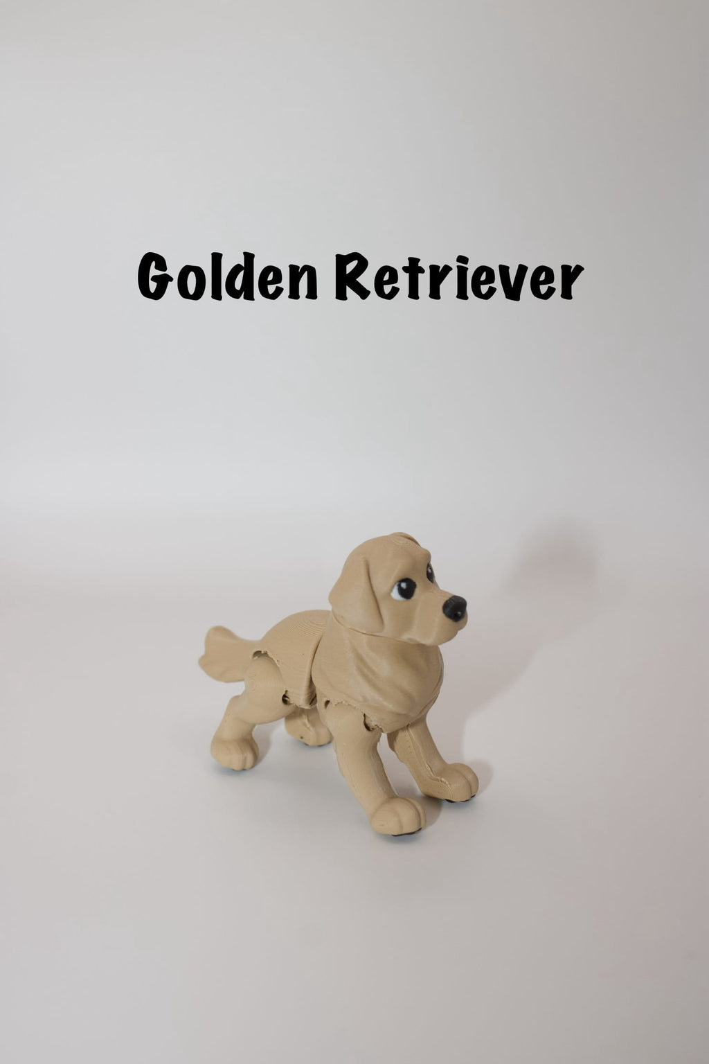 Articulated Golden Retriever Dog Toy – Cute 3D Printed Flexible Pup with Toe Beans!