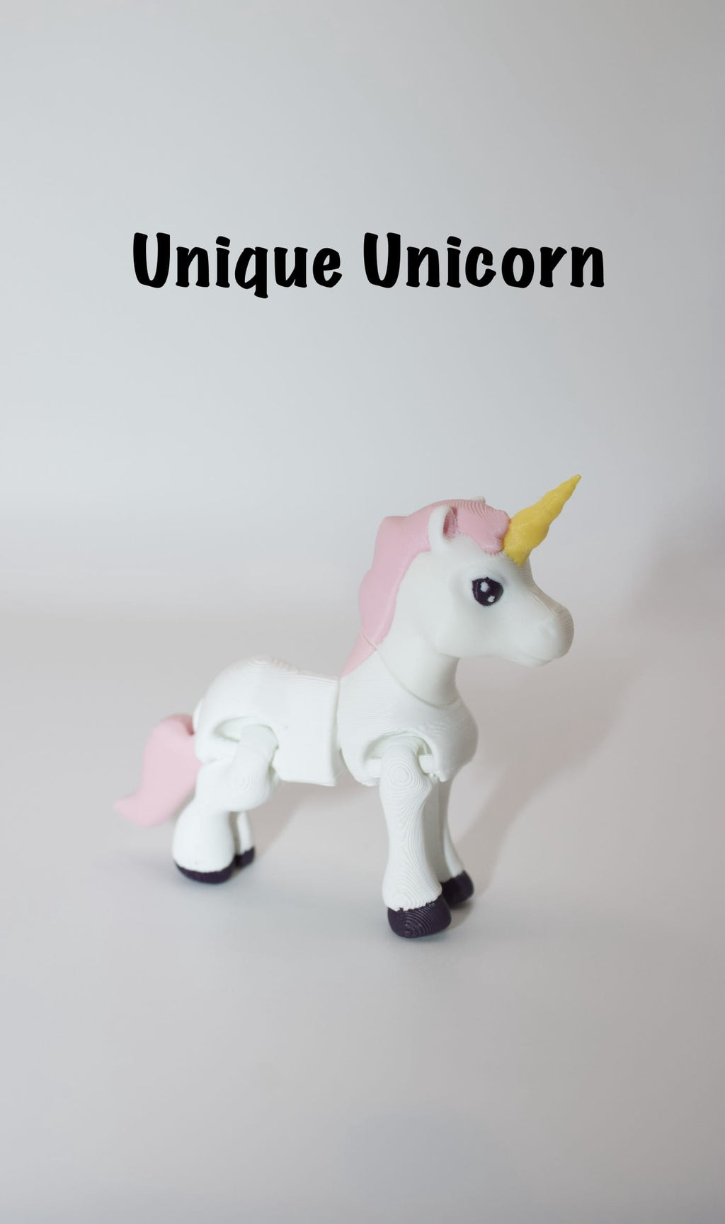 Unique Unicorn – 3D Printed Flexi Fidget Toy with Articulated Joints