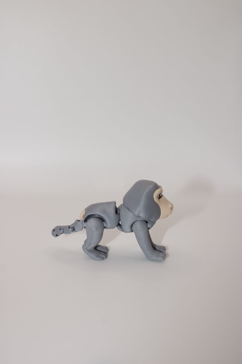 3D Printed Flexi Baboon Fidget Toy – Cute Articulated Monkey Figurine – Desk Toy, Stress Relief, Playful Gift for Kids & Adults