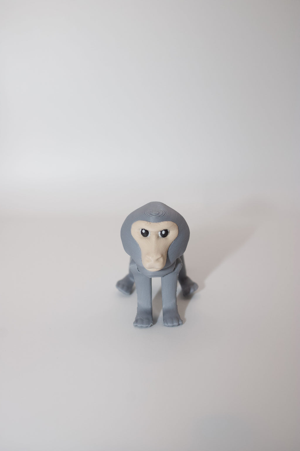 3D Printed Flexi Baboon Fidget Toy – Cute Articulated Monkey Figurine – Desk Toy, Stress Relief, Playful Gift for Kids & Adults