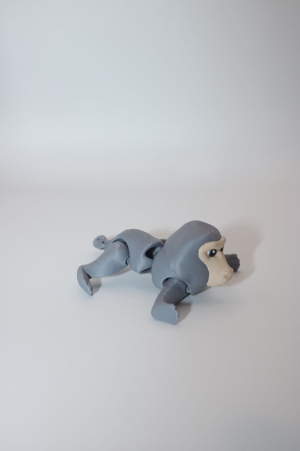 3D Printed Flexi Baboon Fidget Toy – Cute Articulated Monkey Figurine – Desk Toy, Stress Relief, Playful Gift for Kids & Adults