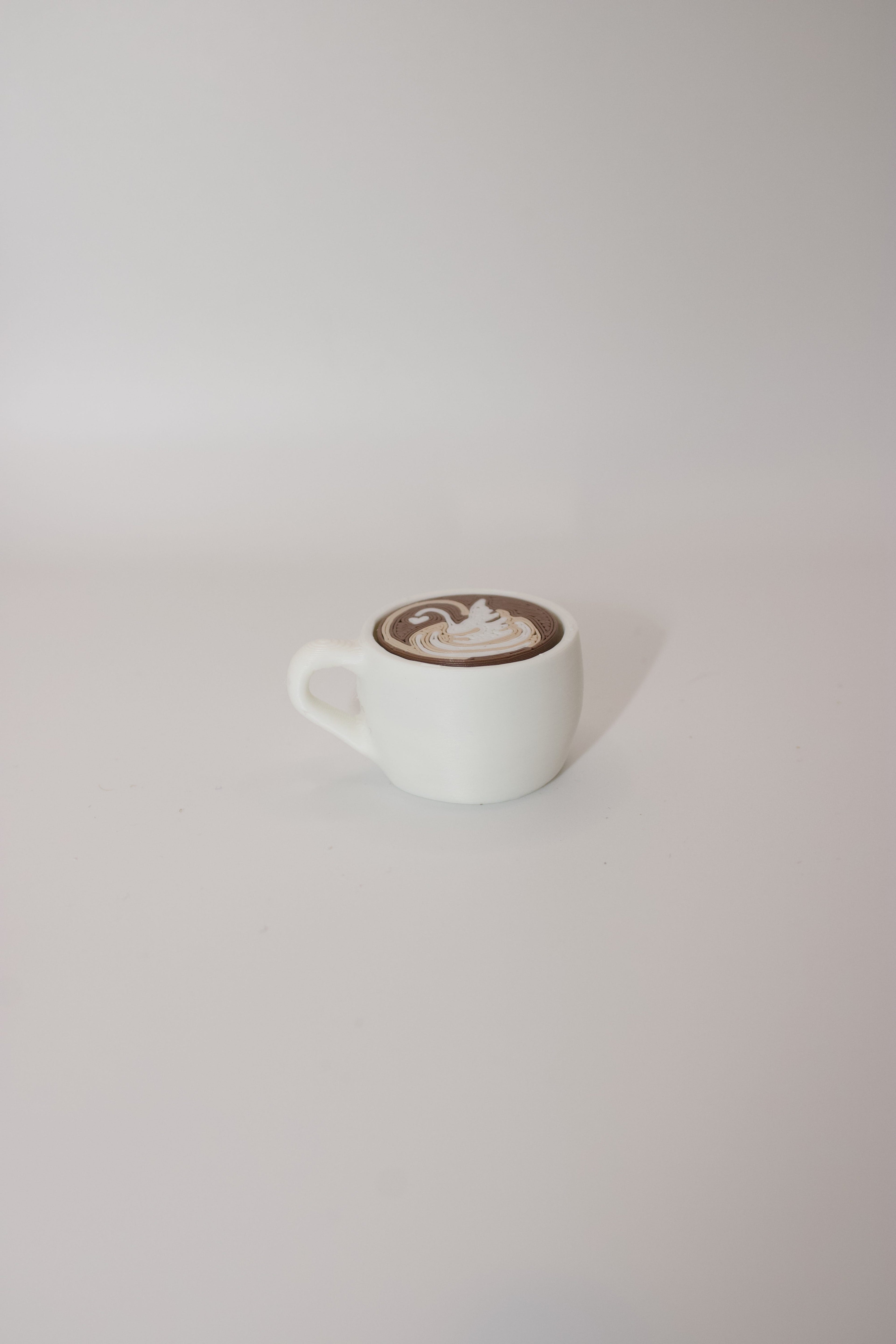 Mini Latte Fidget Clicker – Cute 3D Printed Coffee Toy | Espresso Click Desk Gift