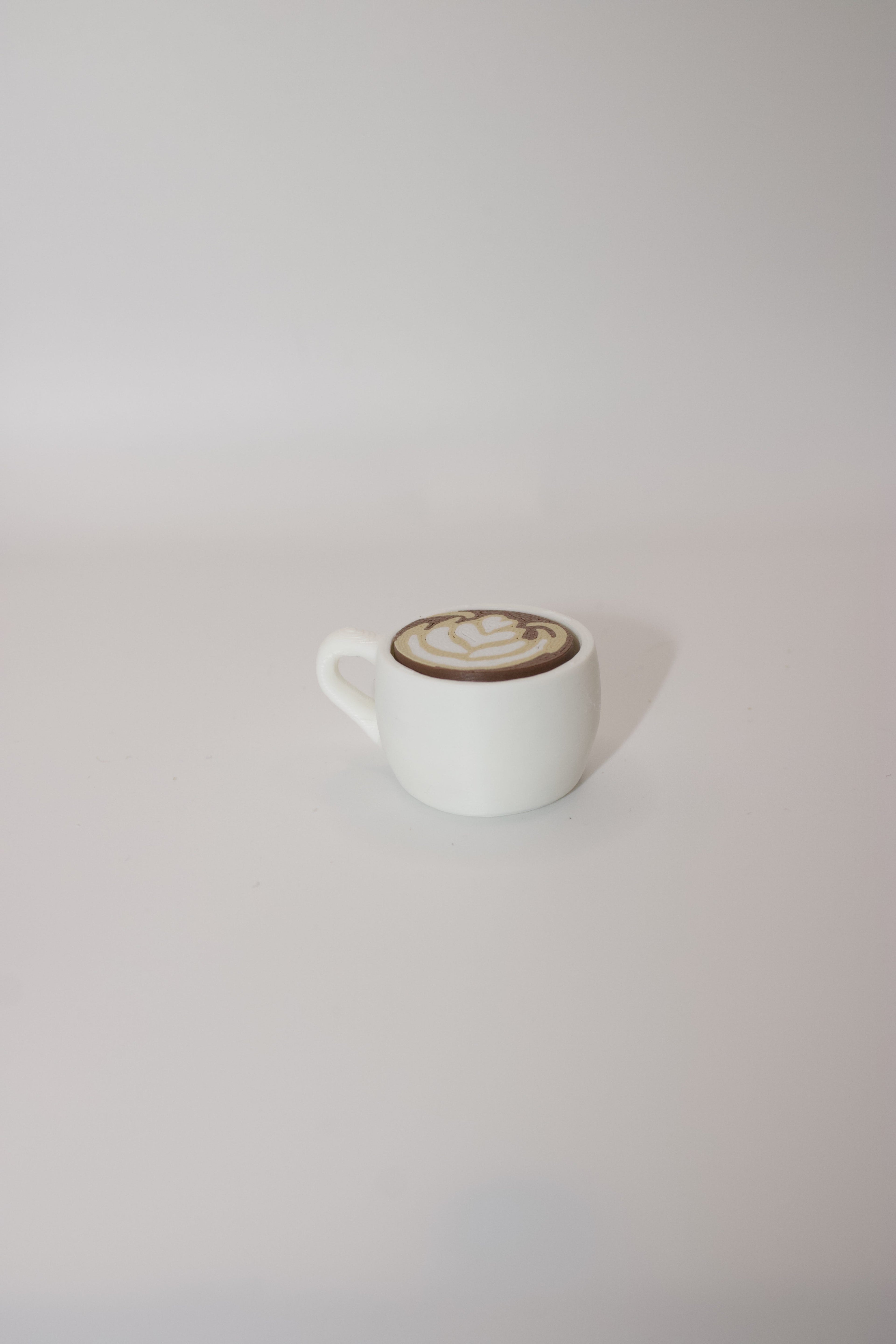 Mini Latte Fidget Clicker – Cute 3D Printed Coffee Toy | Espresso Click Desk Gift