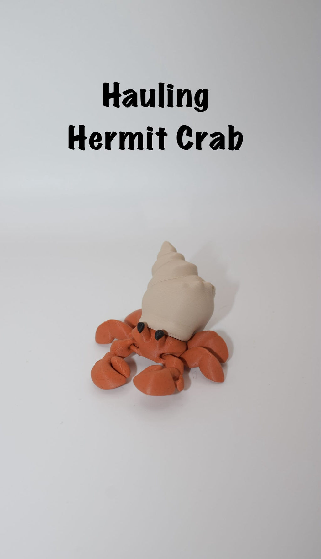 Hauling Hermit Crab – Cute 3D Printed Articulated Hermit Crab Fidget Toy