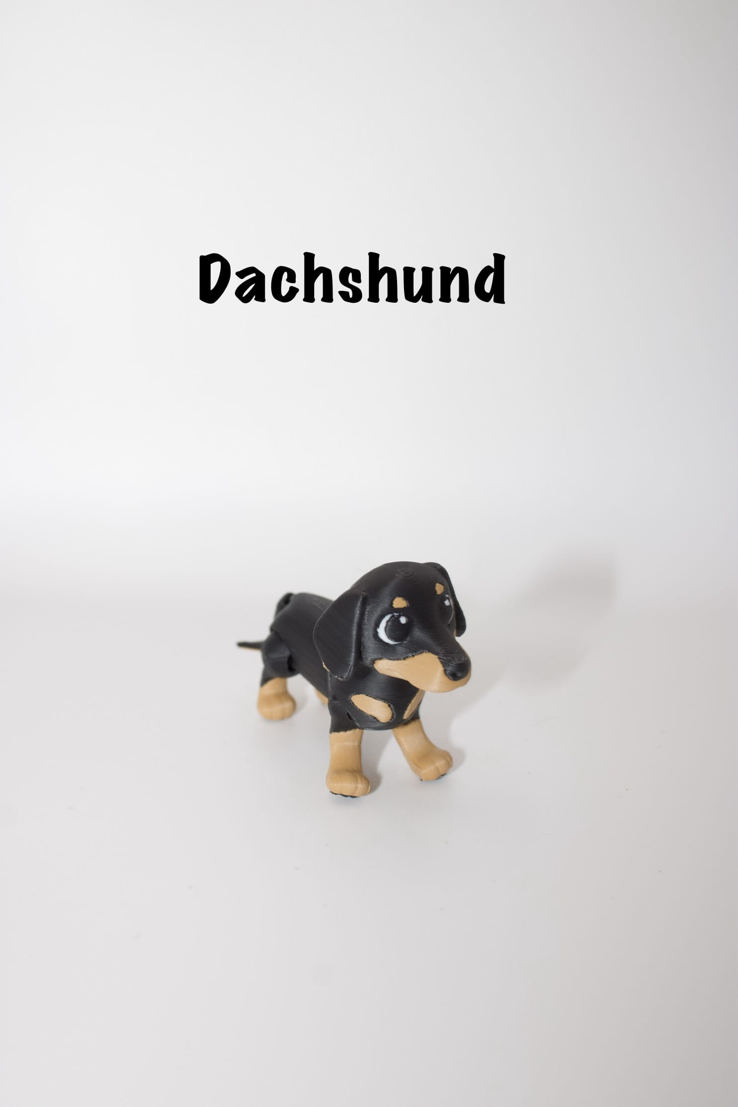 Flexi Articulated Dachshund – 3D Printed Toy Wiener Dog with Moving Joints & Toe Beans – Cute Fidget Gift for Dog Lovers