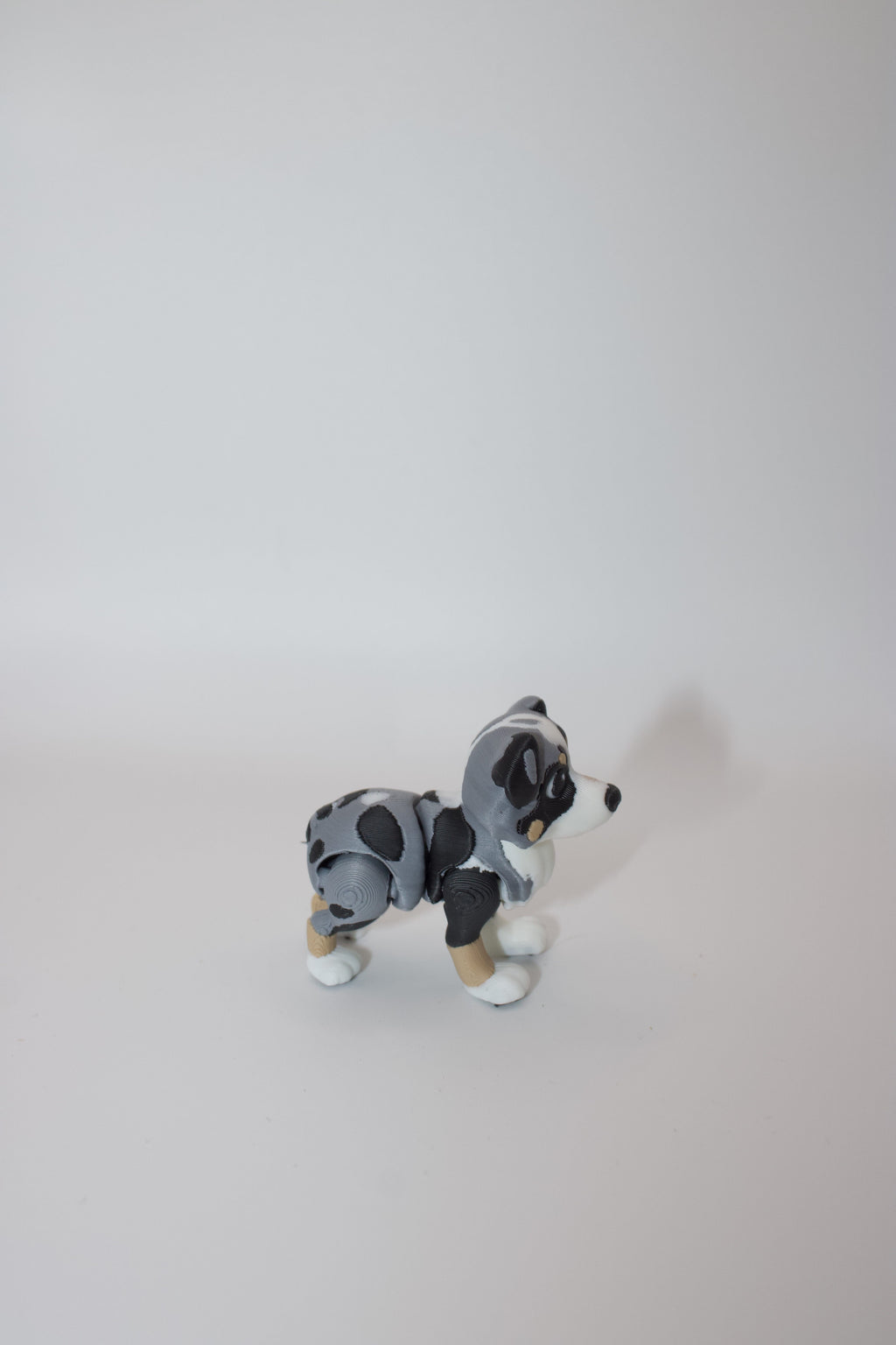 Australian Shepherd Articulated Dog Toy – 3D Printed Fidget Pet with Movable Joints
