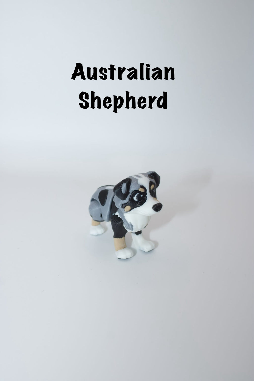 Australian Shepherd Articulated Dog Toy – 3D Printed Fidget Pet with Movable Joints