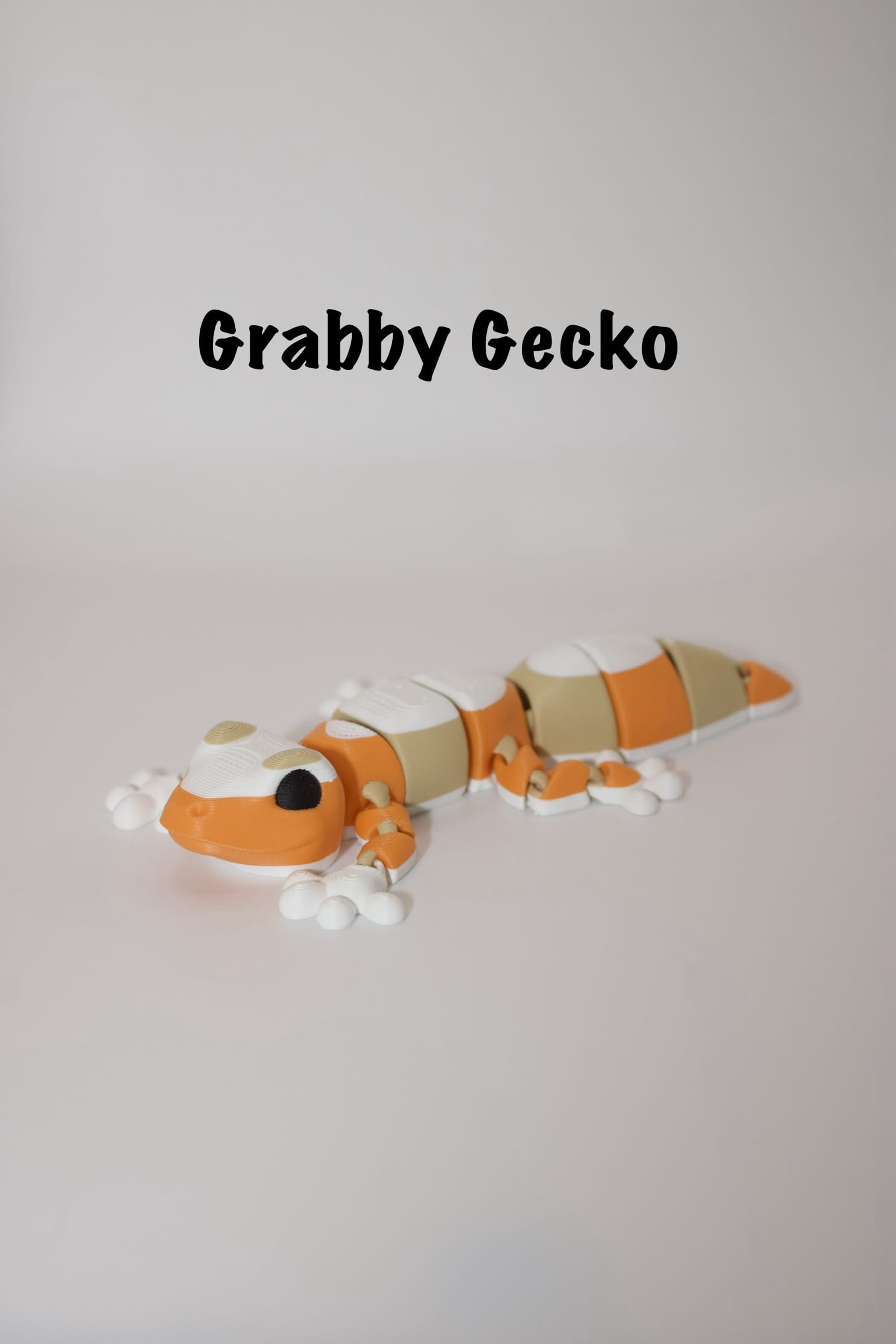 Flexi Articulated Gecko – Cute 3D Printed Toy | Grabby Gecko Fidget Lizard