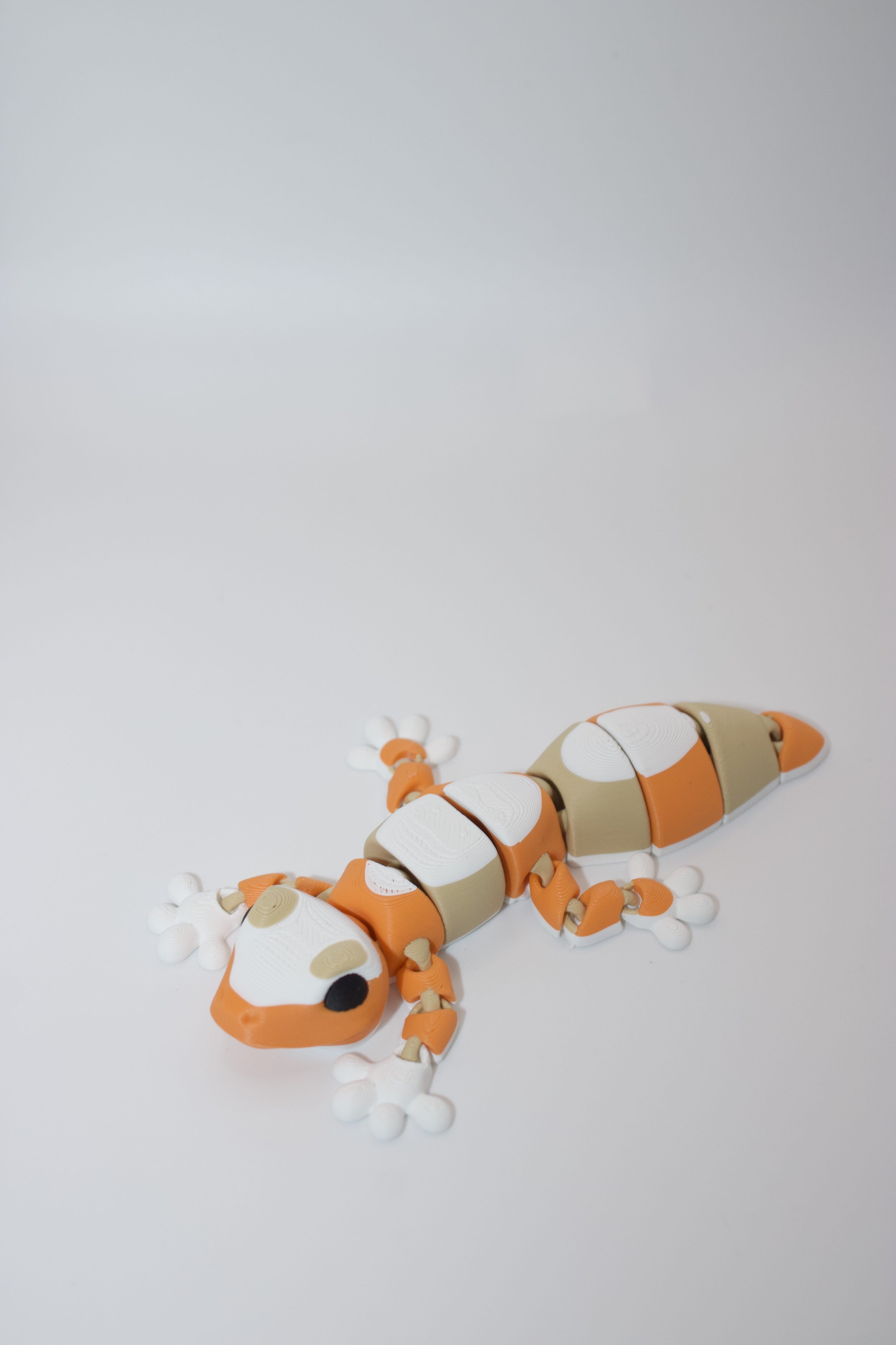 Flexi Articulated Gecko – Cute 3D Printed Toy | Grabby Gecko Fidget Lizard