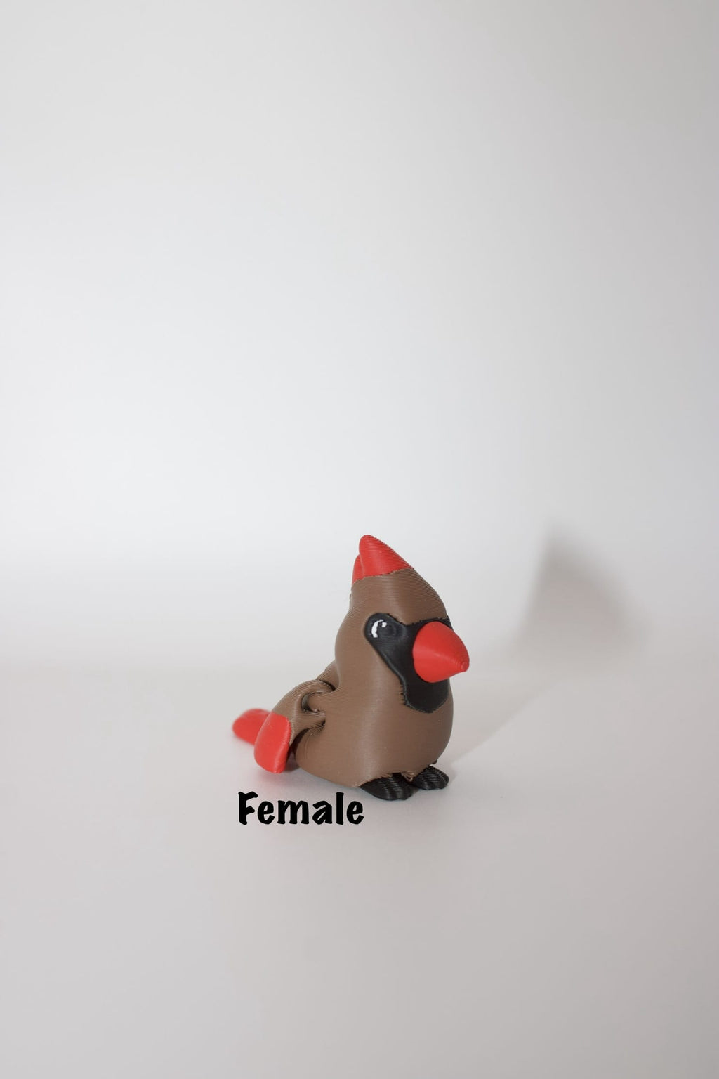 Clever Cardinal – Articulated 3D Printed Flexi Toy Bird with Pop-Out Feet | Fidget Toy for Bird Lovers