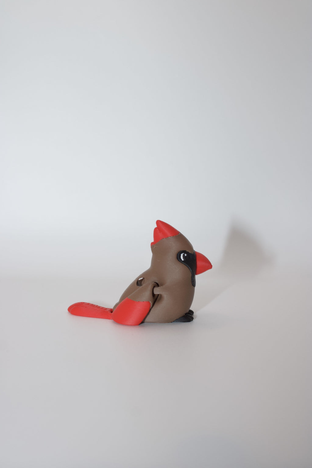 Clever Cardinal – Articulated 3D Printed Flexi Toy Bird with Pop-Out Feet | Fidget Toy for Bird Lovers