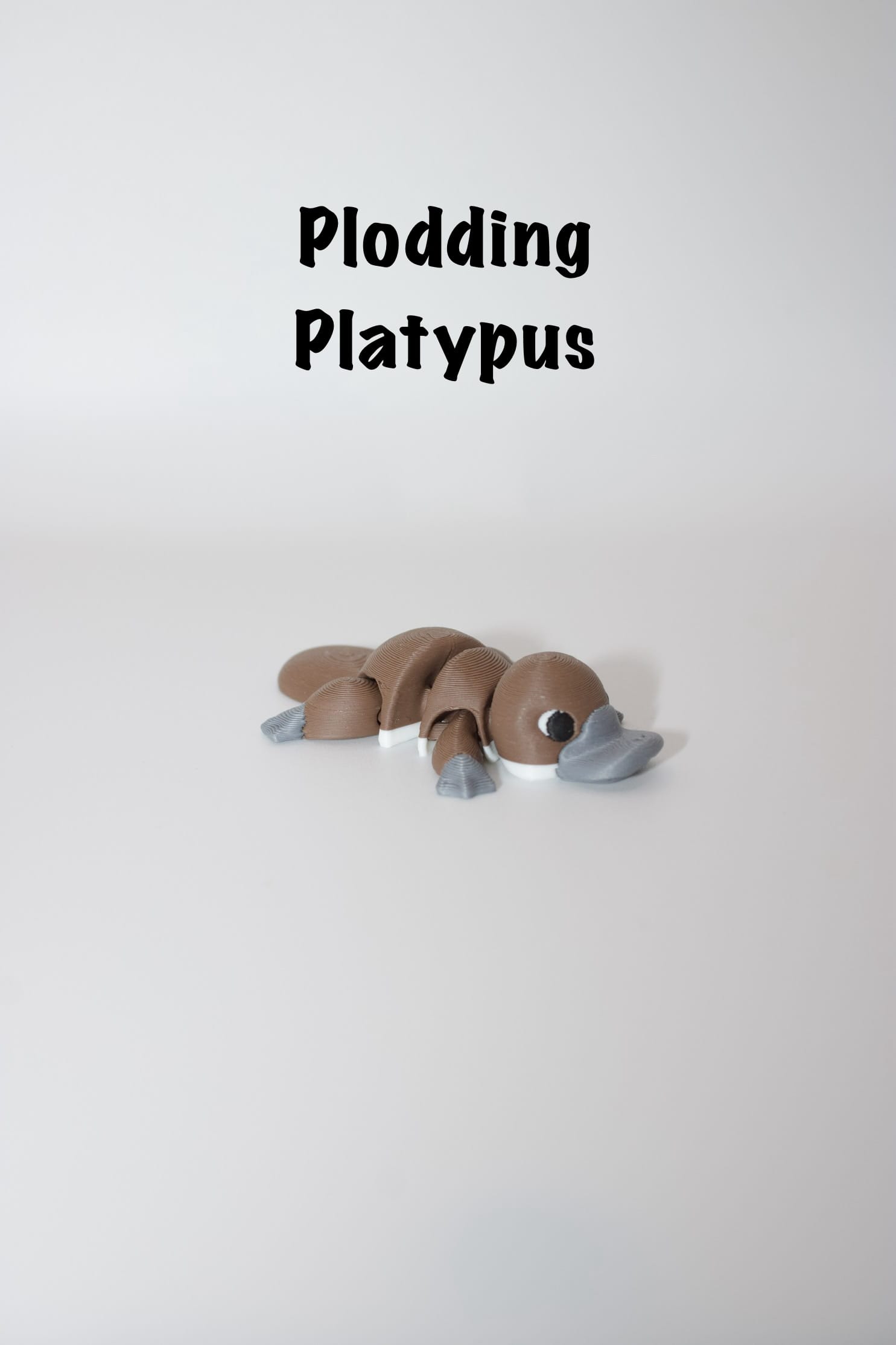 Flexi Articulated Platypus – Cute 3D Printed Toy | Plodding Platypus Fidget Animal Gift