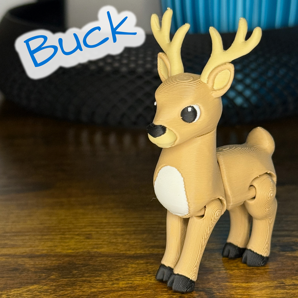 Battling Buck – Flexi 3D Printed Articulated Deer Toy